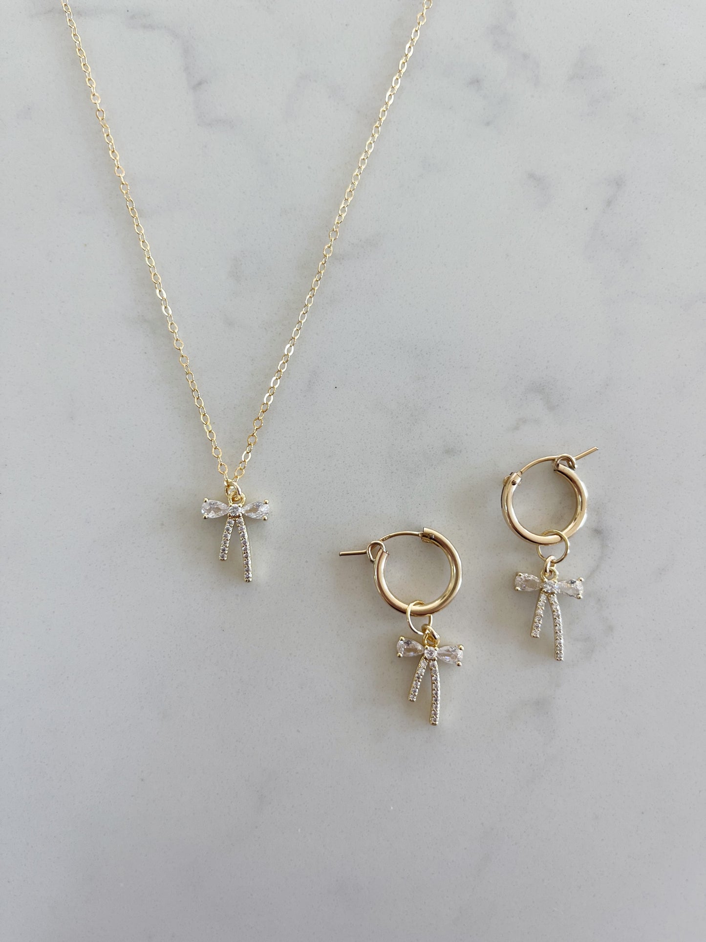 Crystal Ribbon Necklace