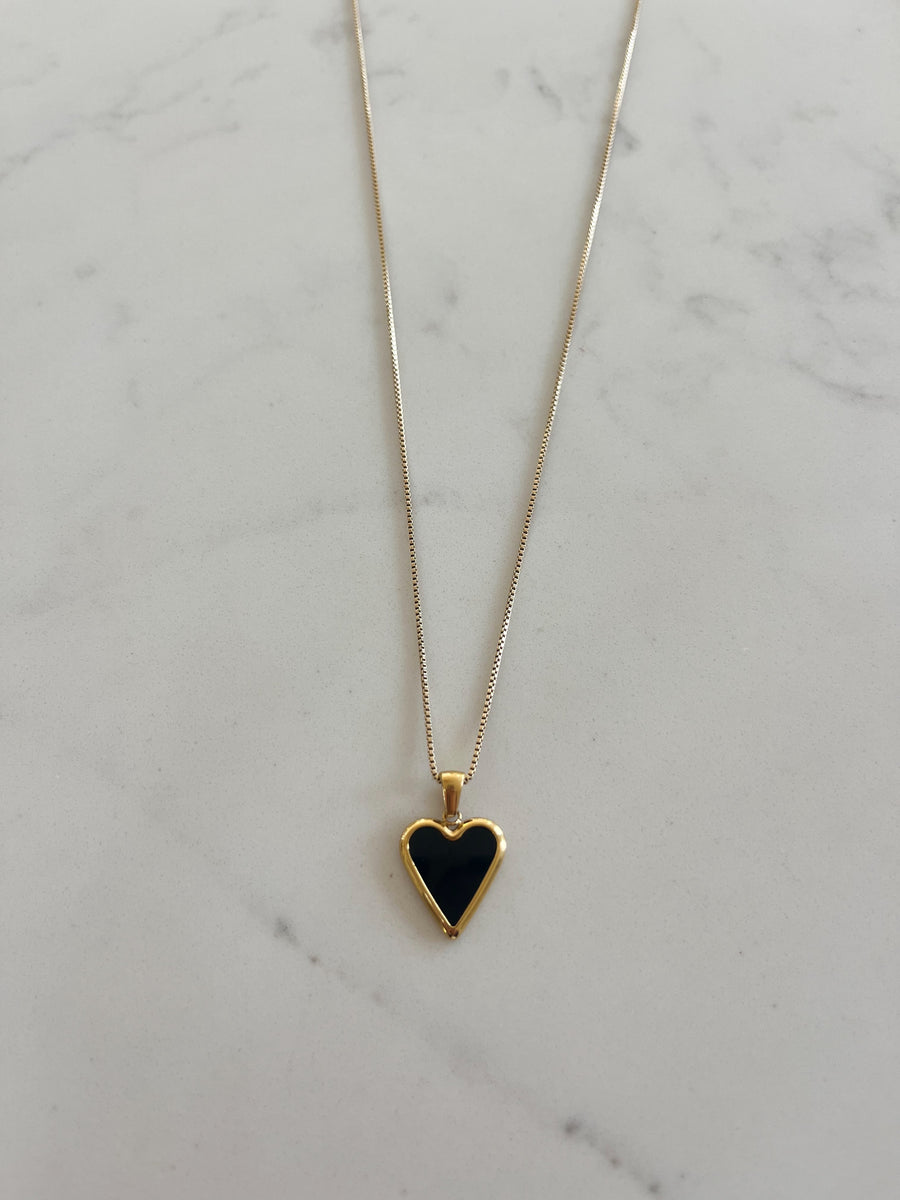 【Hei】vintage onyx heart necklace★送料・関税込 Onyx Heart Pendant Necklace – KRJ Jewelry By Kasia Randall