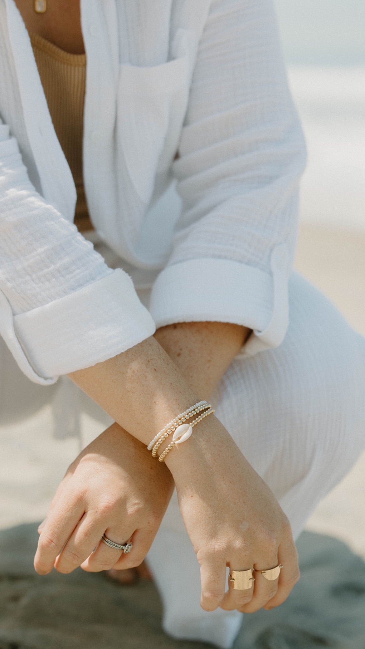 Hammered Setting Sun Ring