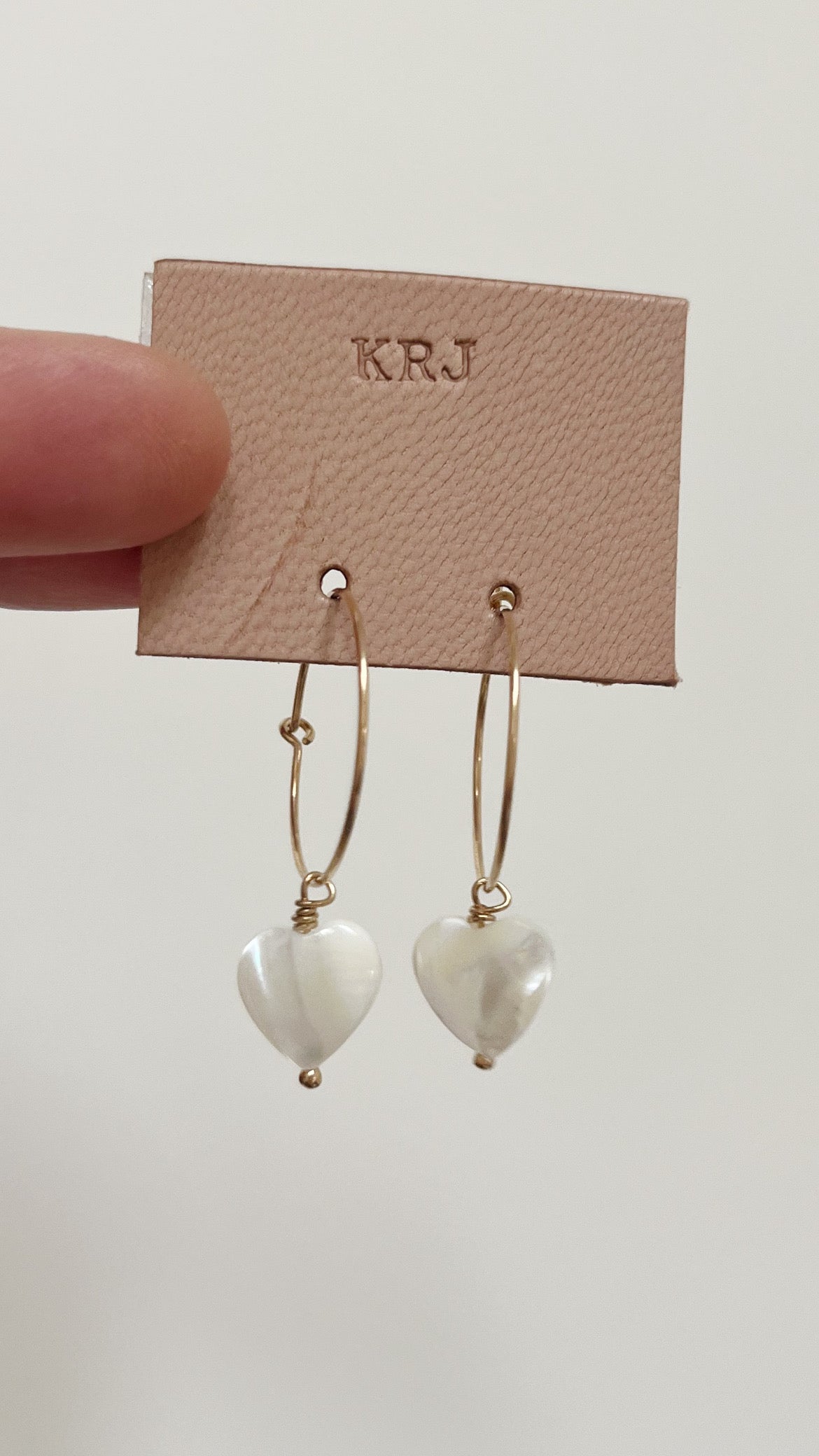 White Heart Mini Hoops