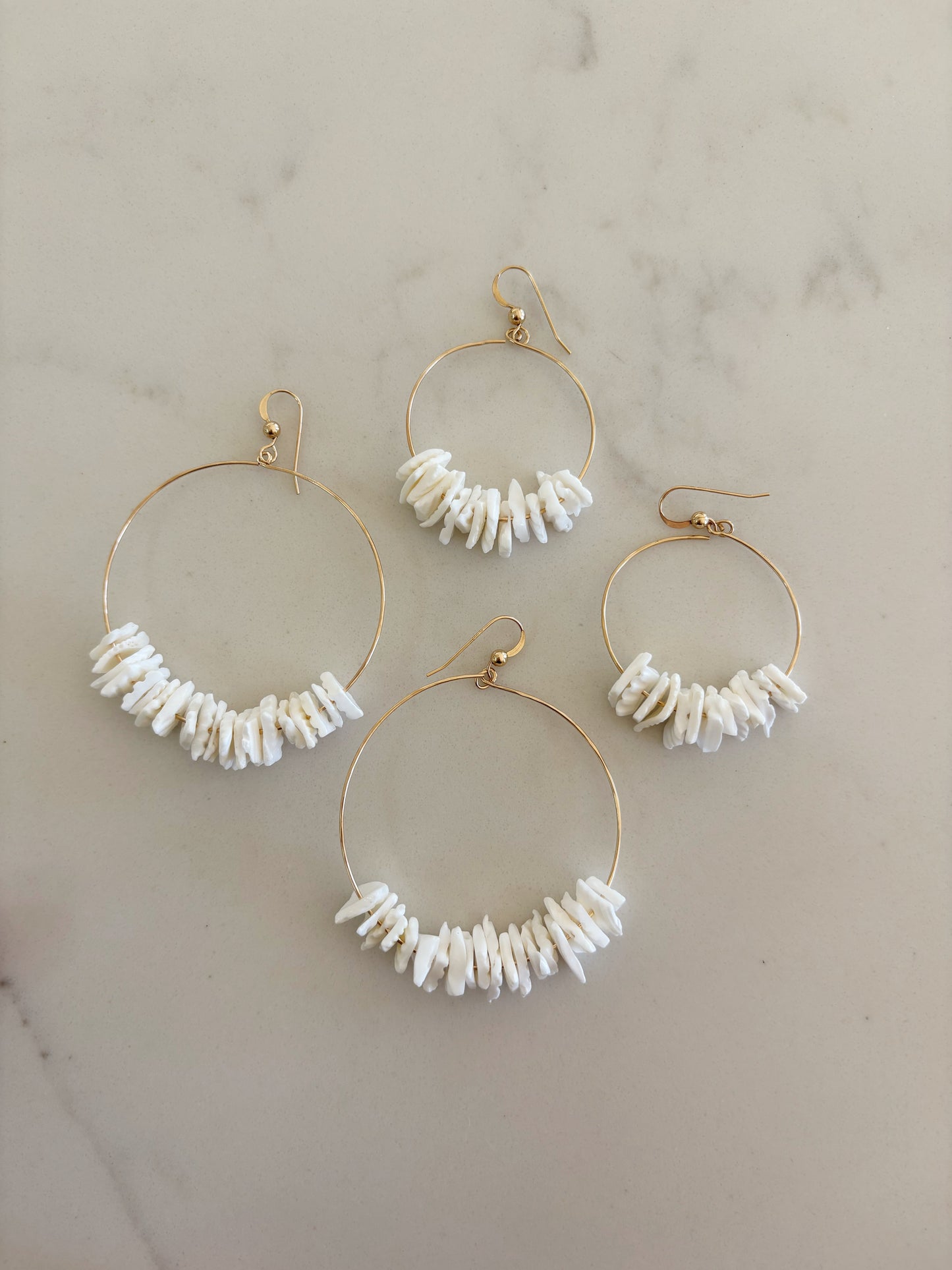 Luxe Chunky Puka Hoops
