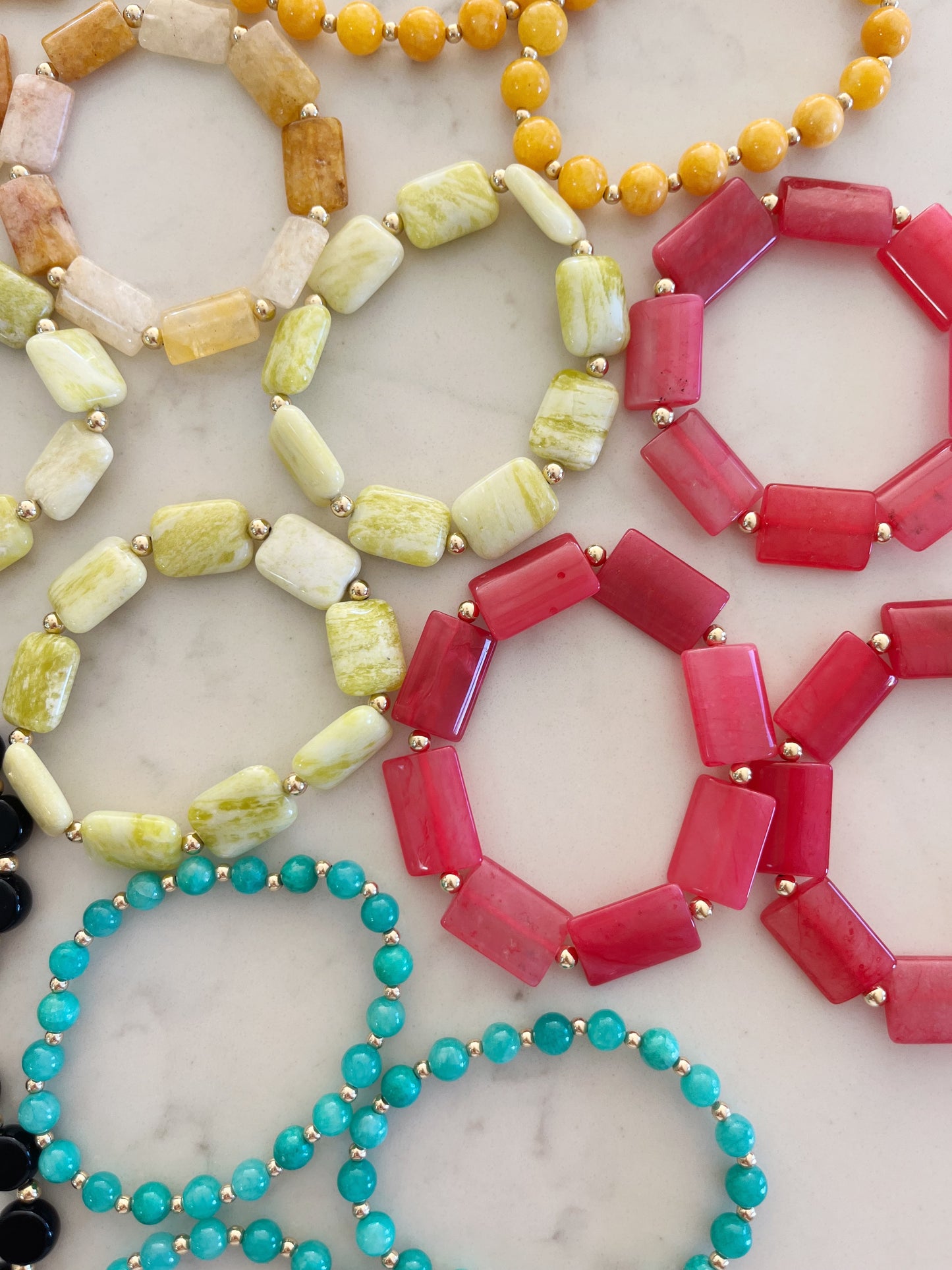 Pink Jade Lovey Bracelet