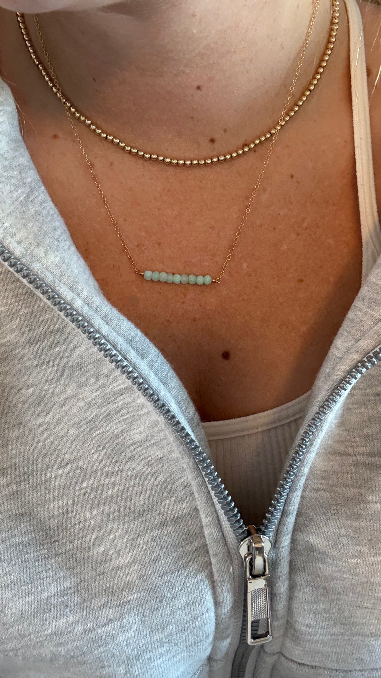 Glowy Blue Green Opal Straight Bar