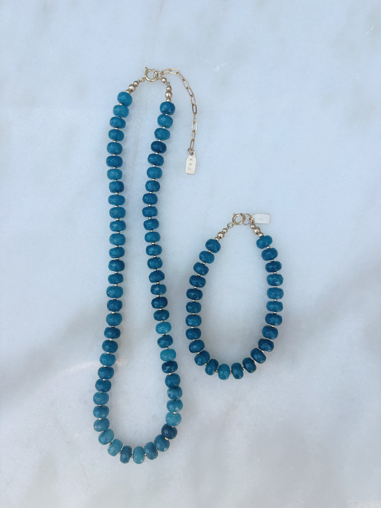 Nordic Teal Jade Bracelet