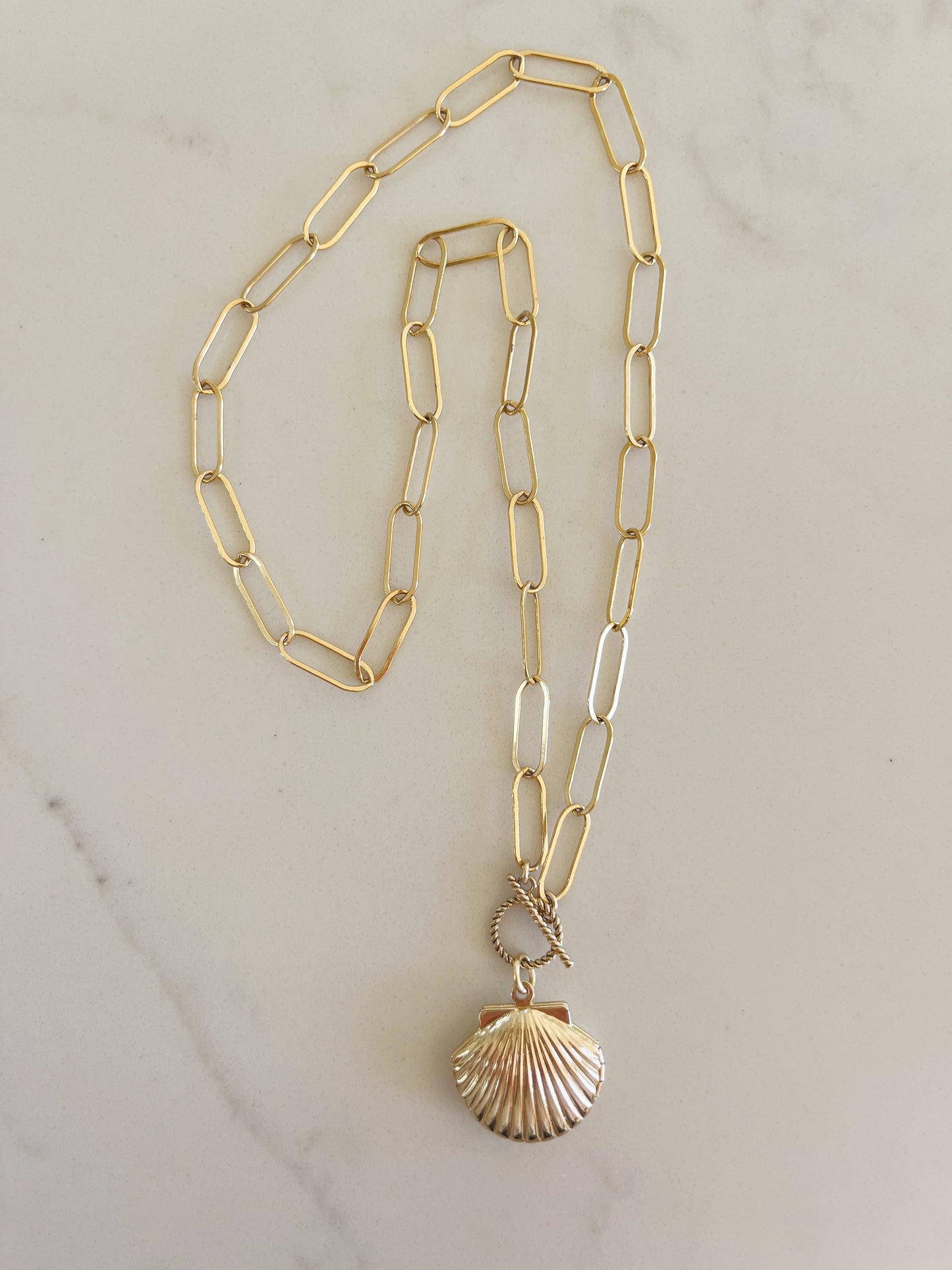 Seashell Locket Necklace