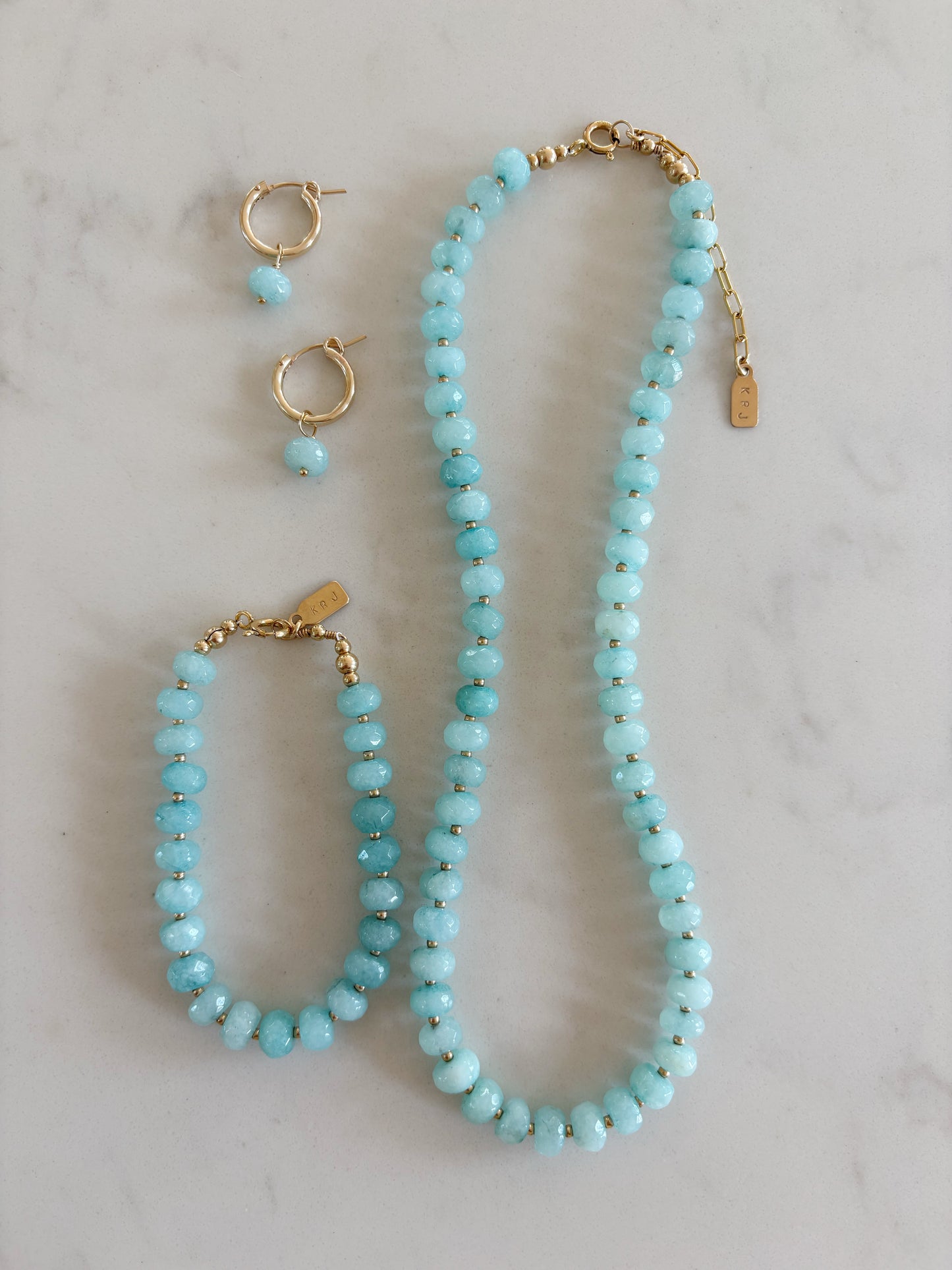 Aqua Jade Layering Necklace