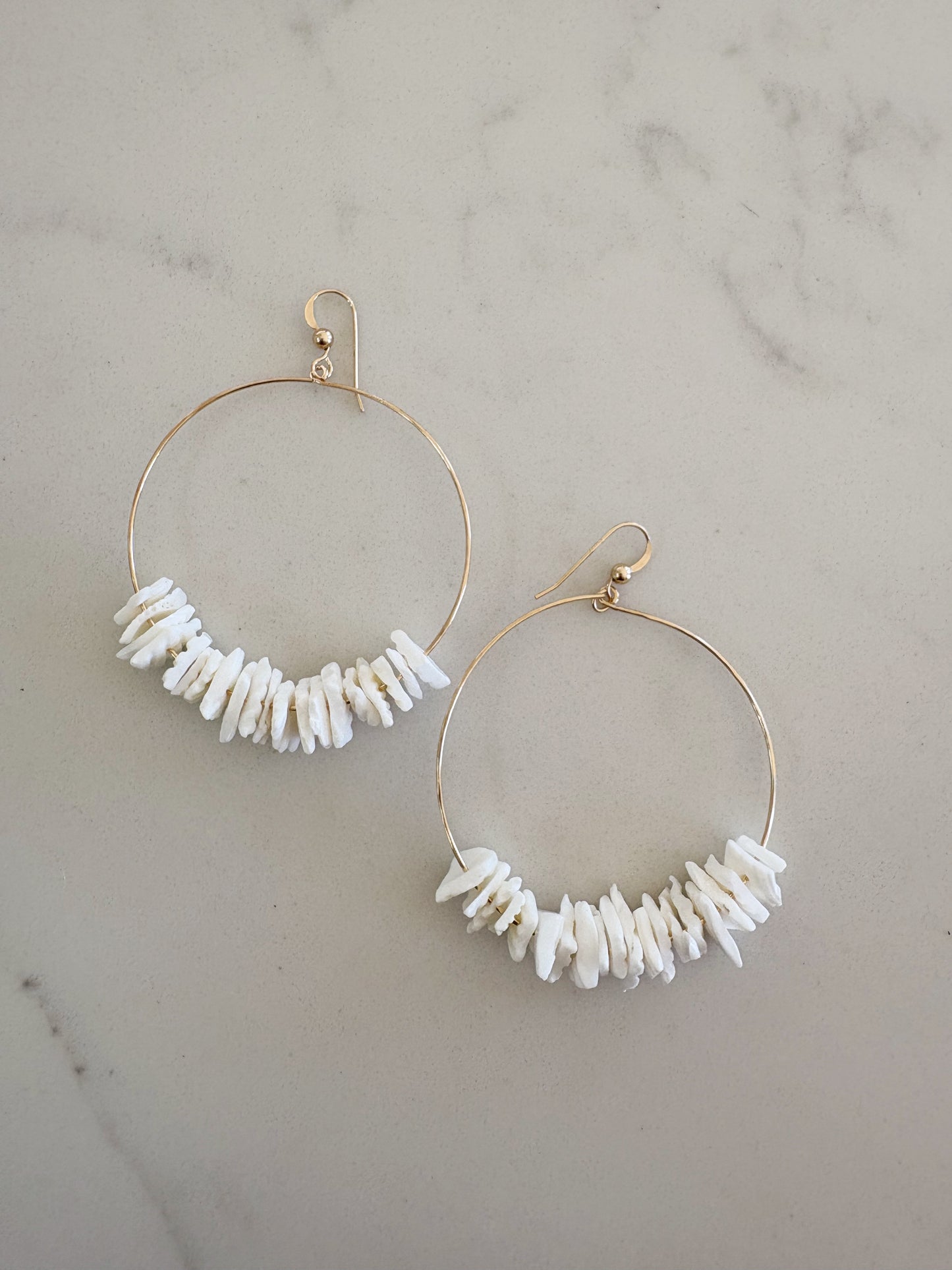 Luxe Chunky Puka Hoops