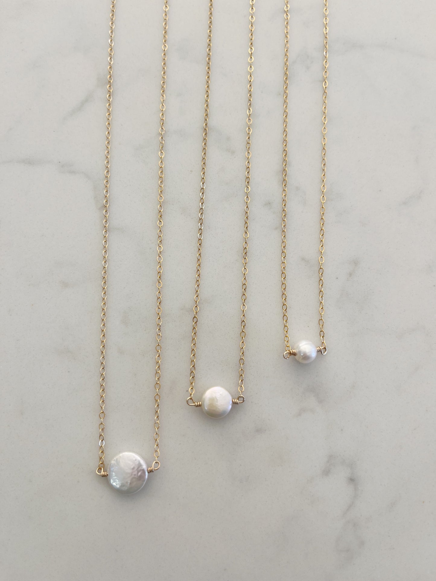 Mini Simple White Pearl Necklace
