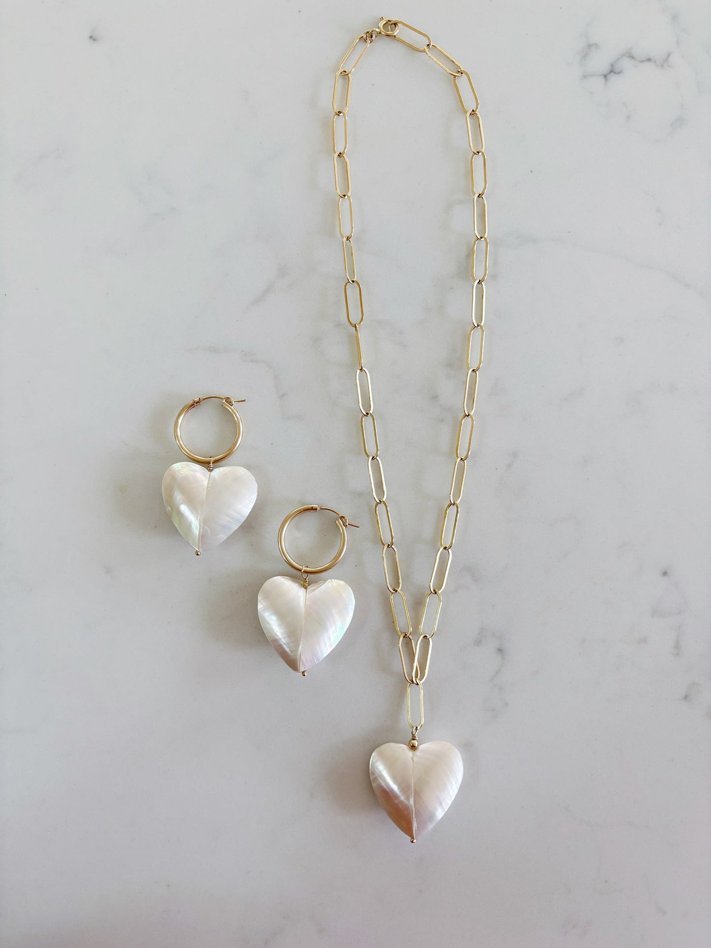 Luxe Puffy Heart Seashell Necklace