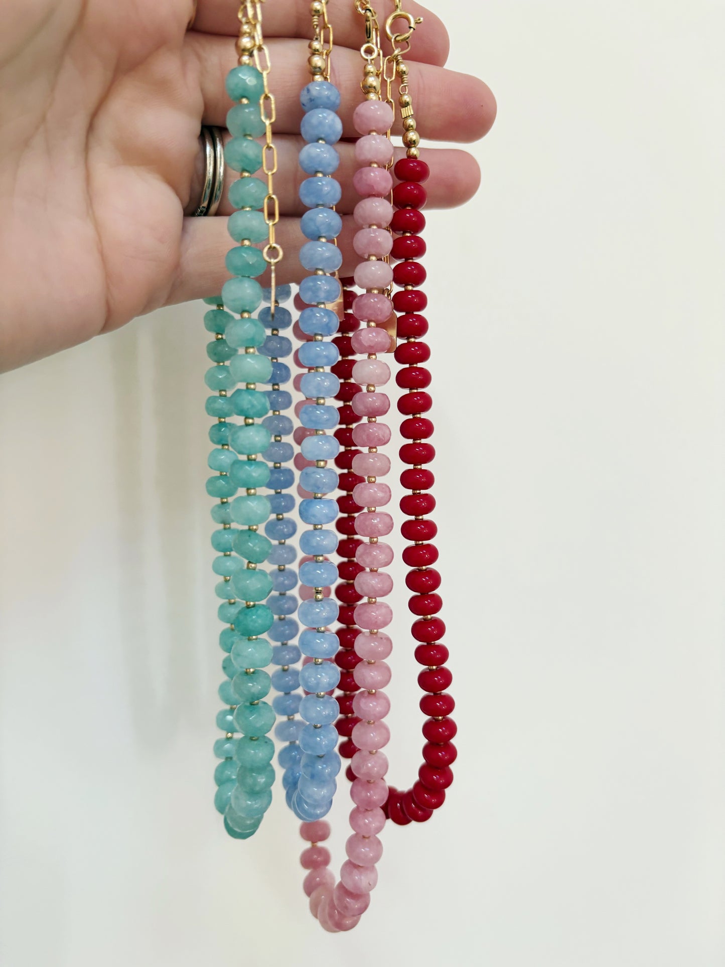 Periwinkle Jade Layering Necklace