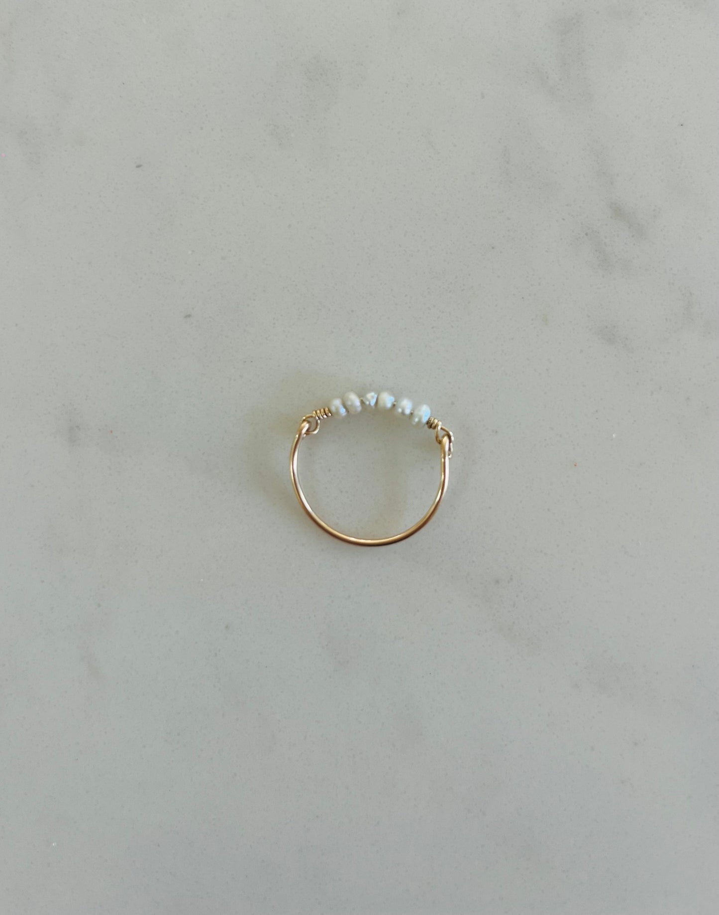 Tiny Pearl Stacking Ring