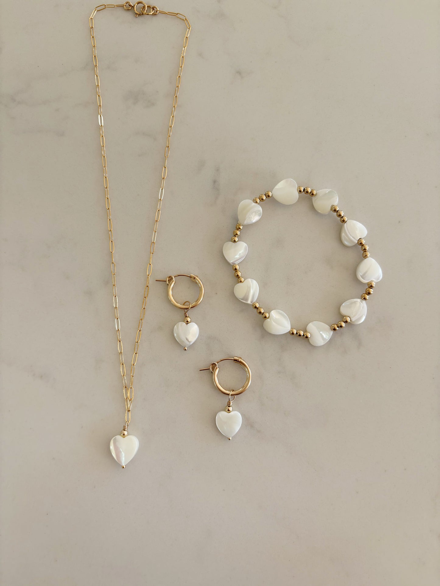 Small White Heart Necklace