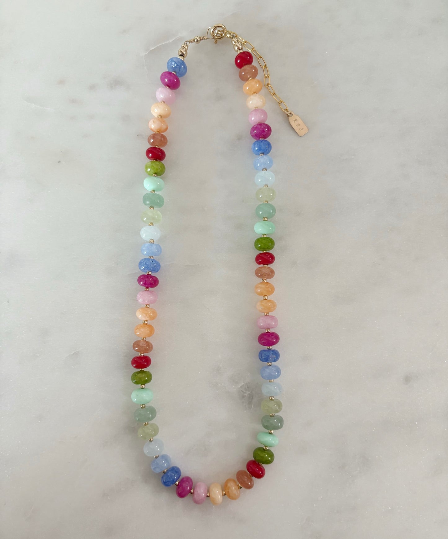 Color Burst Jade Layering Necklace