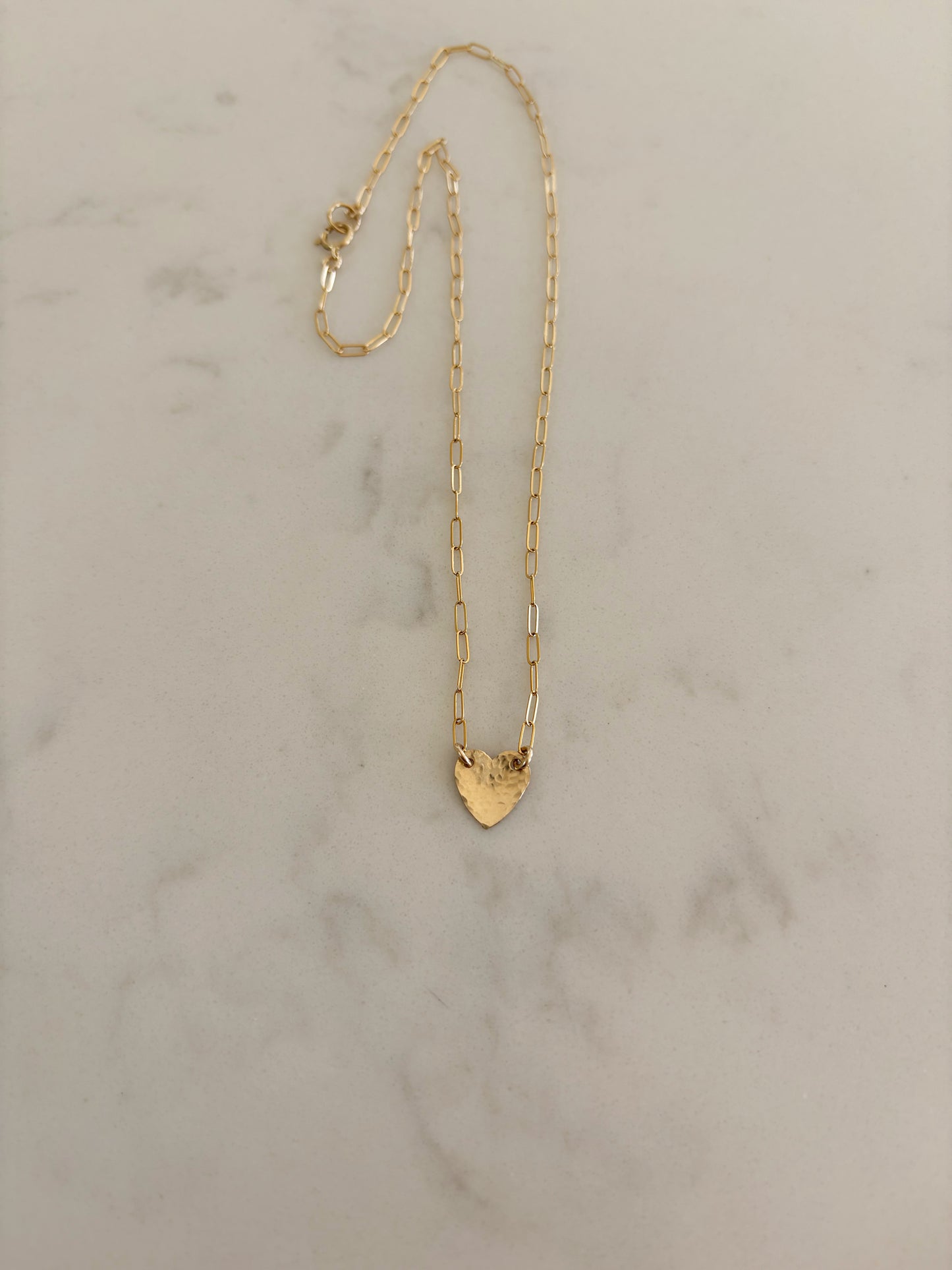 Simple Paperclip Heart Necklace
