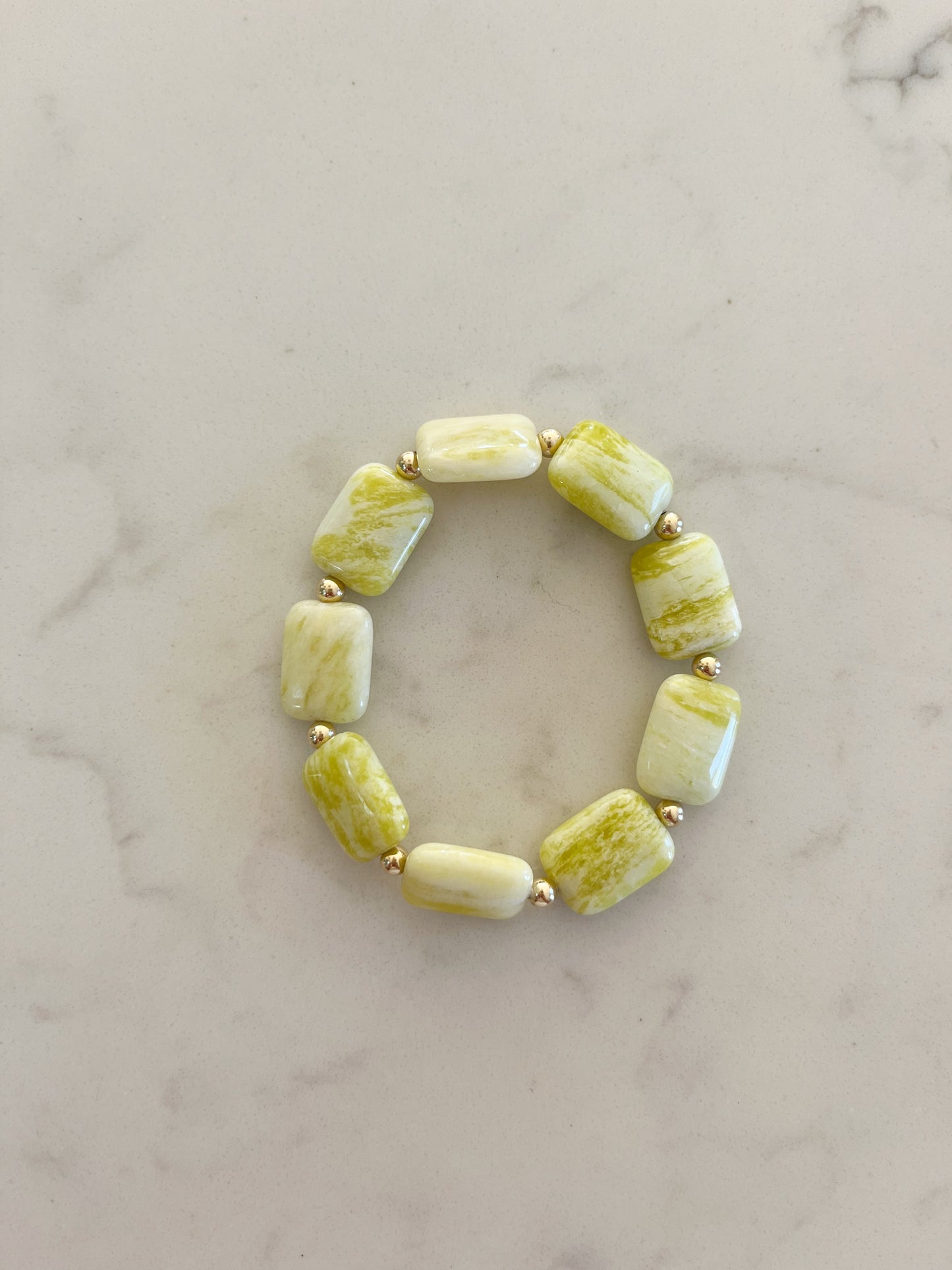 Yellow Jade Lovey Bracelet