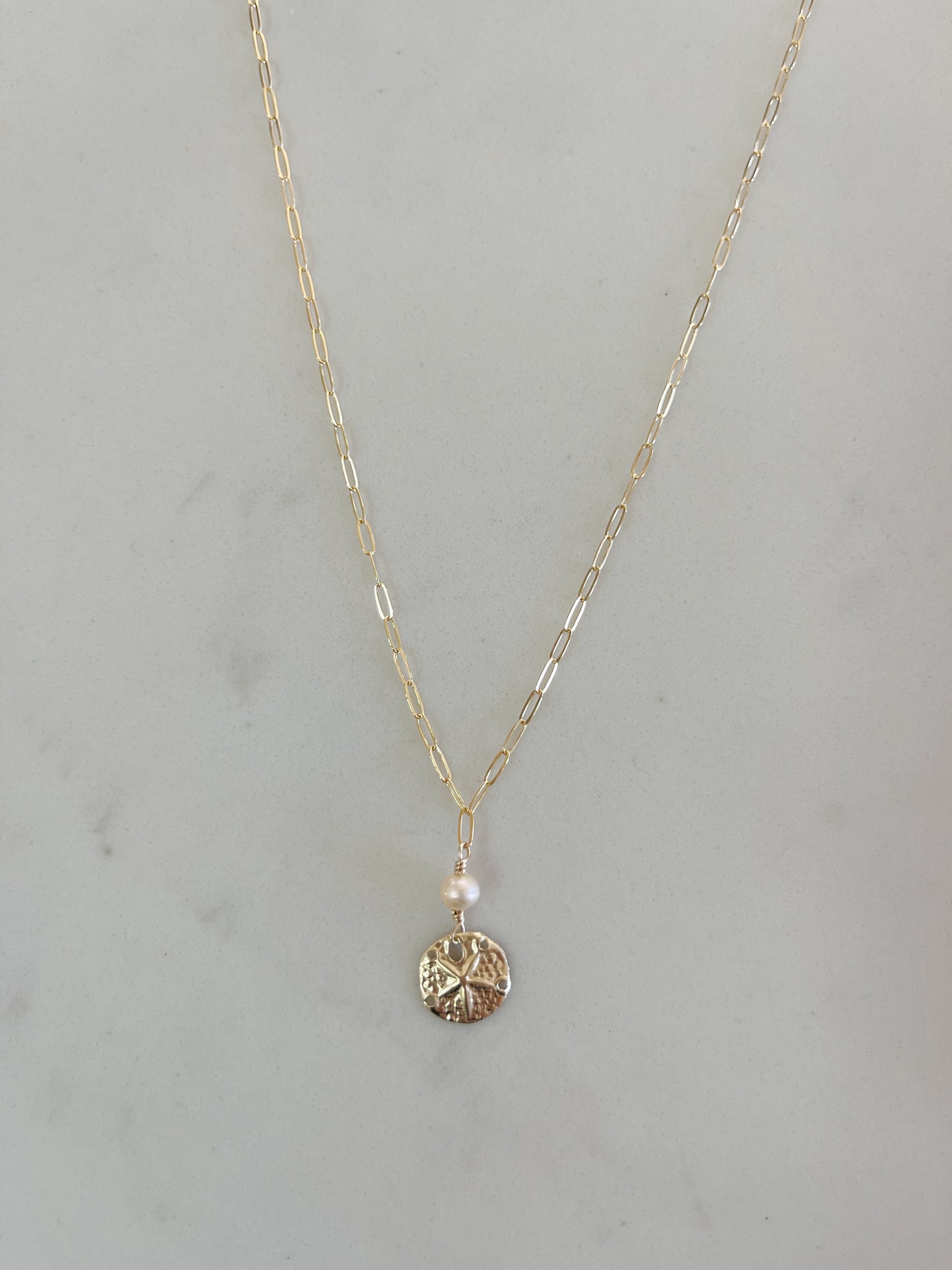 Sand Dollar Pearl Necklace
