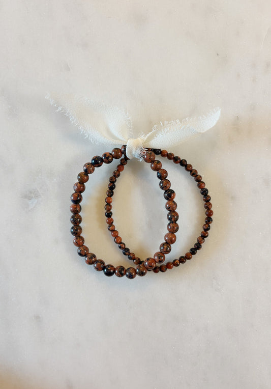 Marbled Goldstone Stack Bracelets