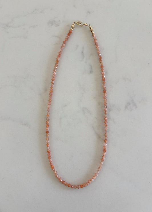 Tiny Sunstone Layering Necklace