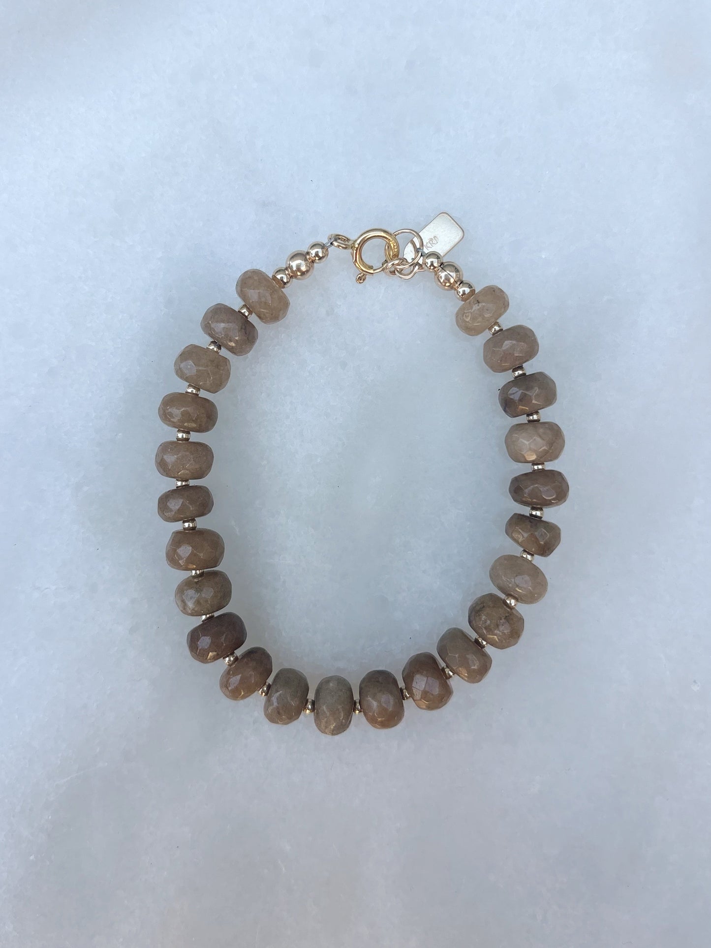 Toasted Coconut Jade Bracelet