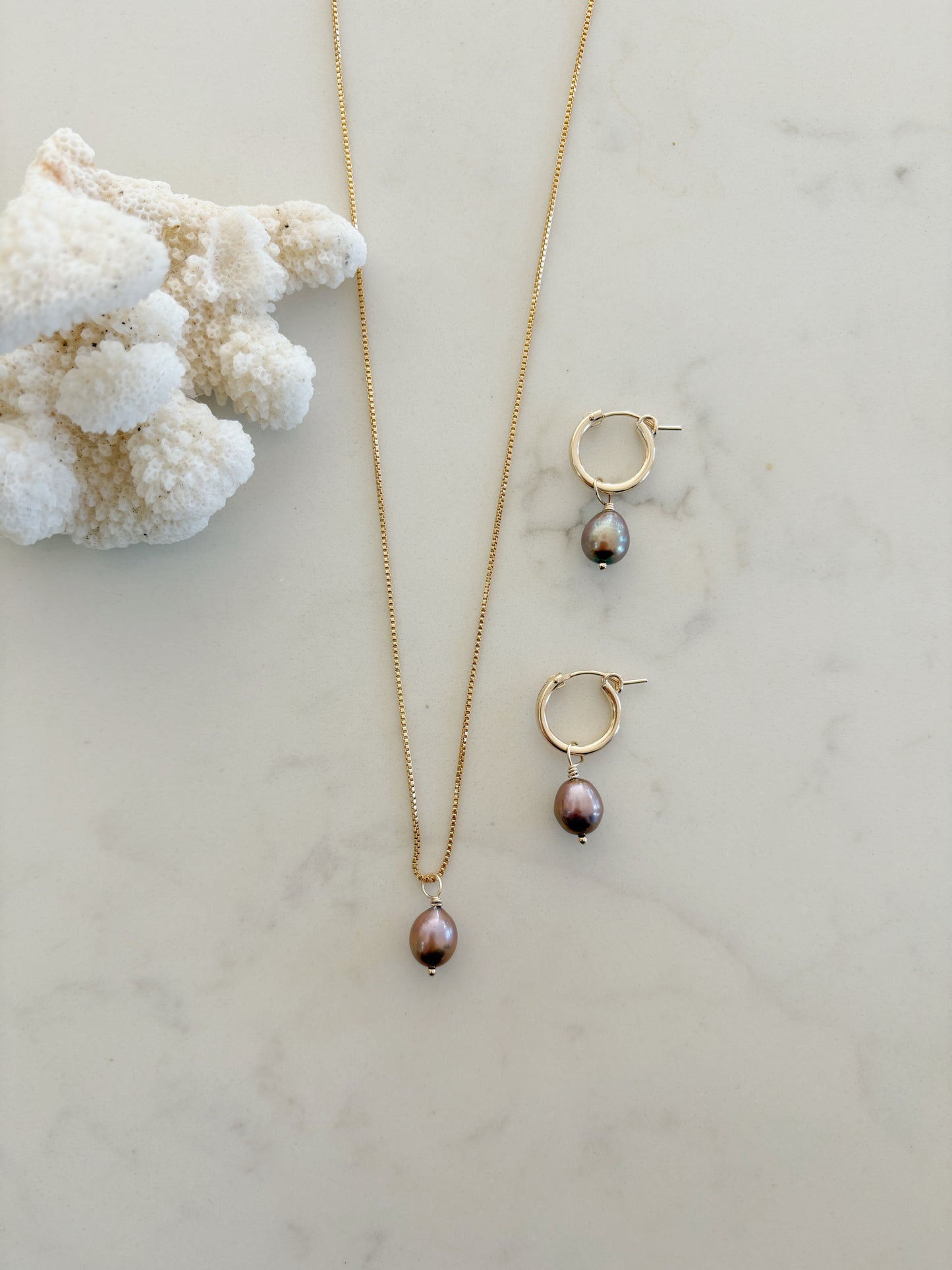 Cocoa Pearl Necklace