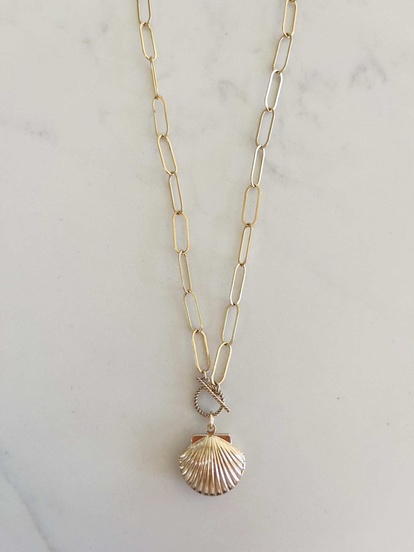 Seashell Locket Necklace