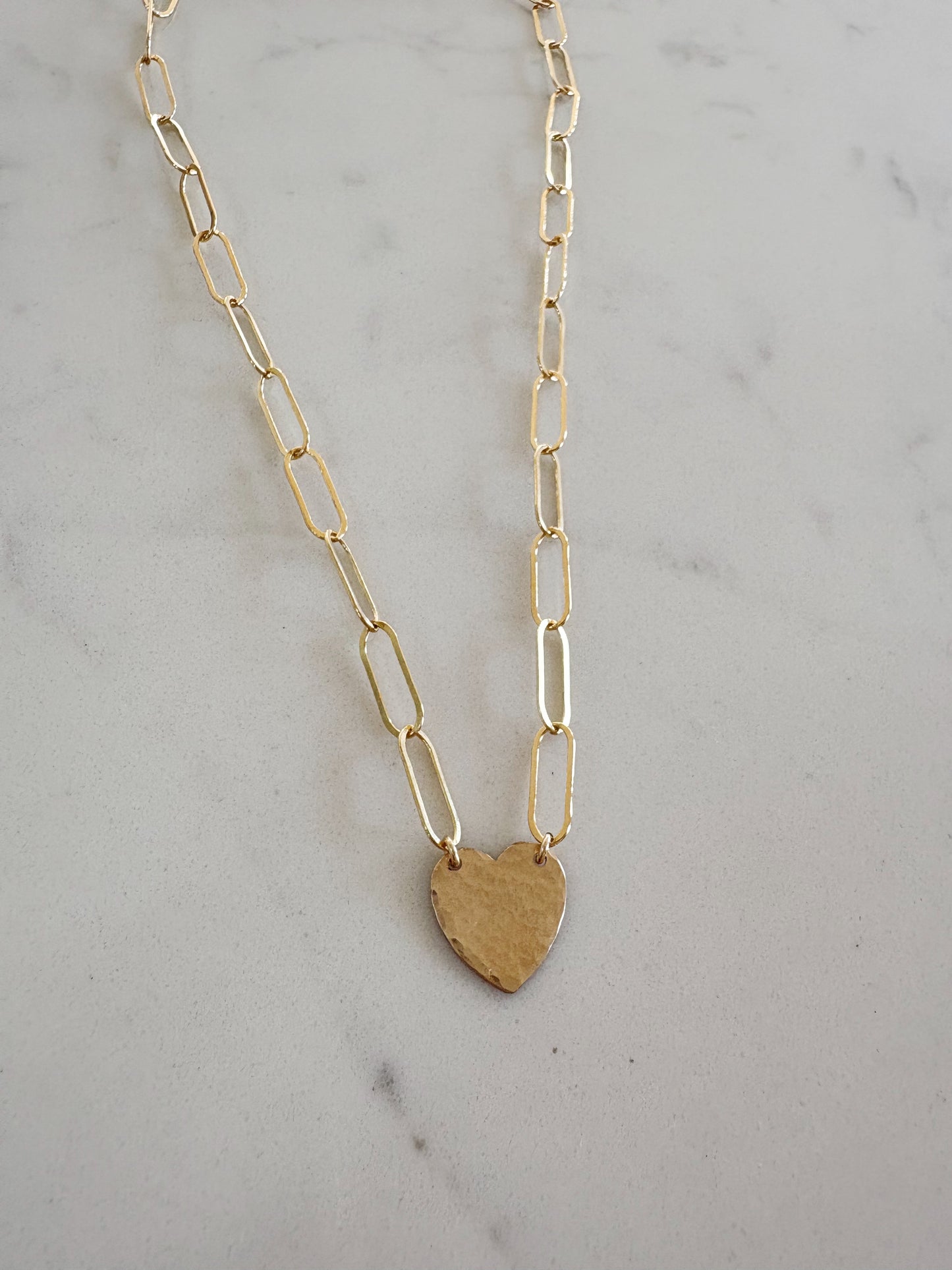 XL Paperclip Heart Necklace