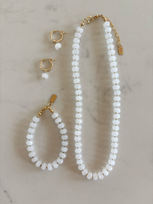 Frosty White Jade Bracelet