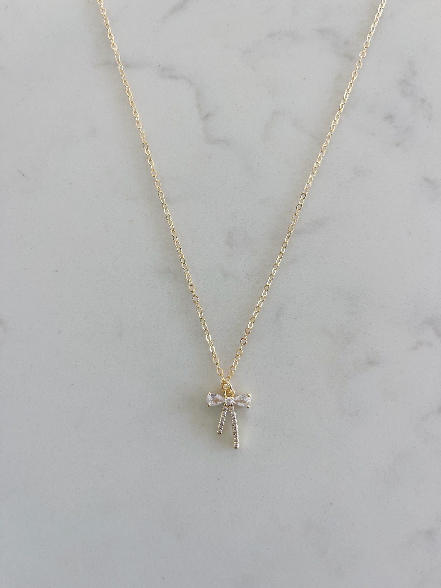 Crystal Ribbon Necklace