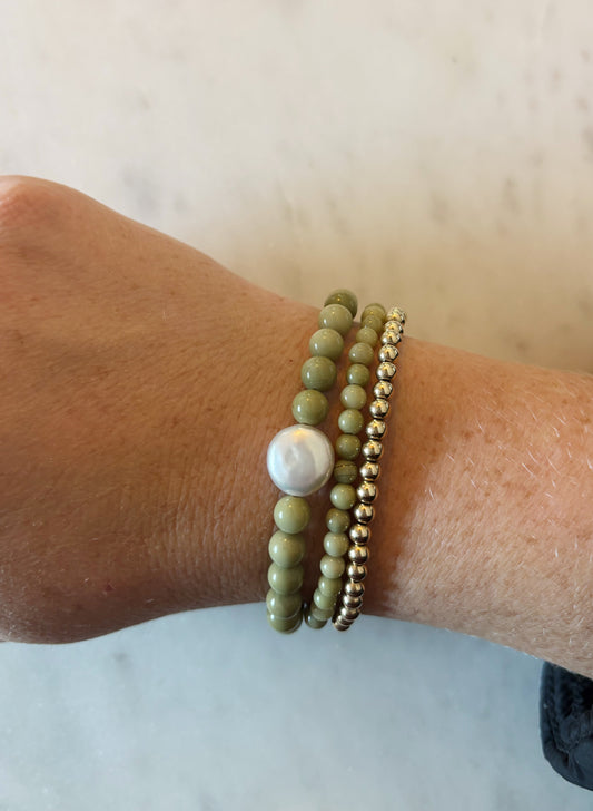 Matcha Stack Bracelets
