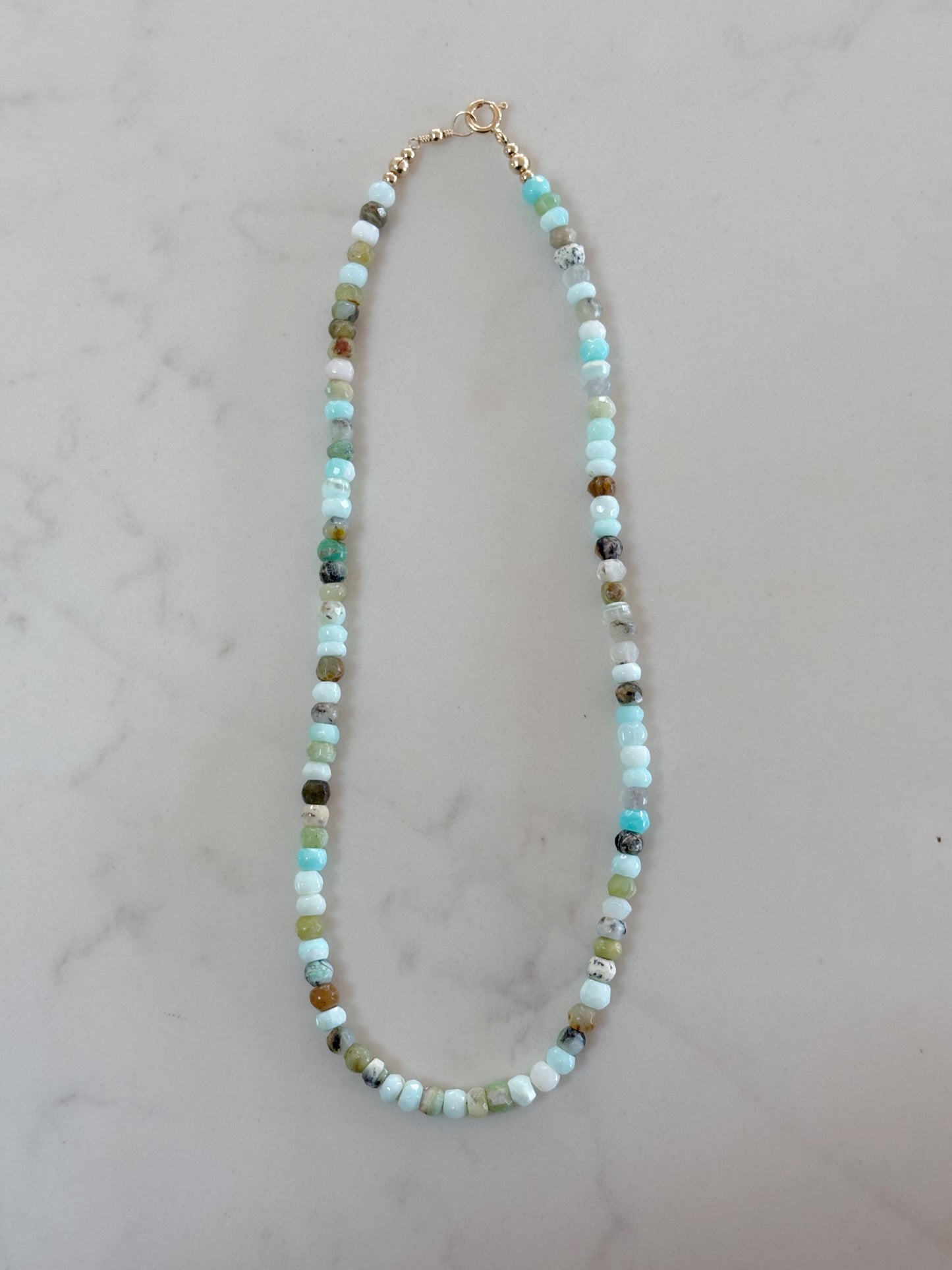 XL Peruvian Blue Ocean Opal Necklace