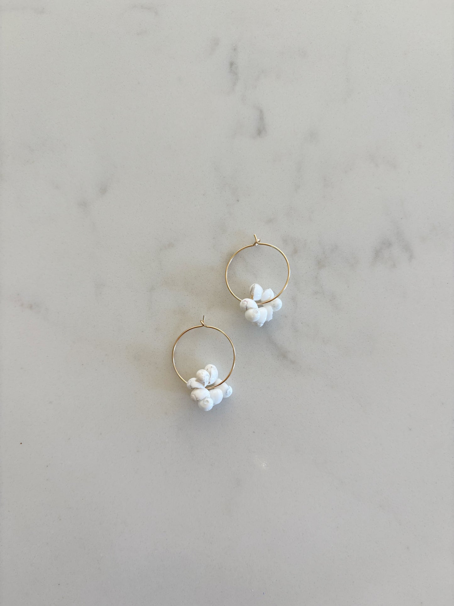 Daisy Shell Mini Hoops