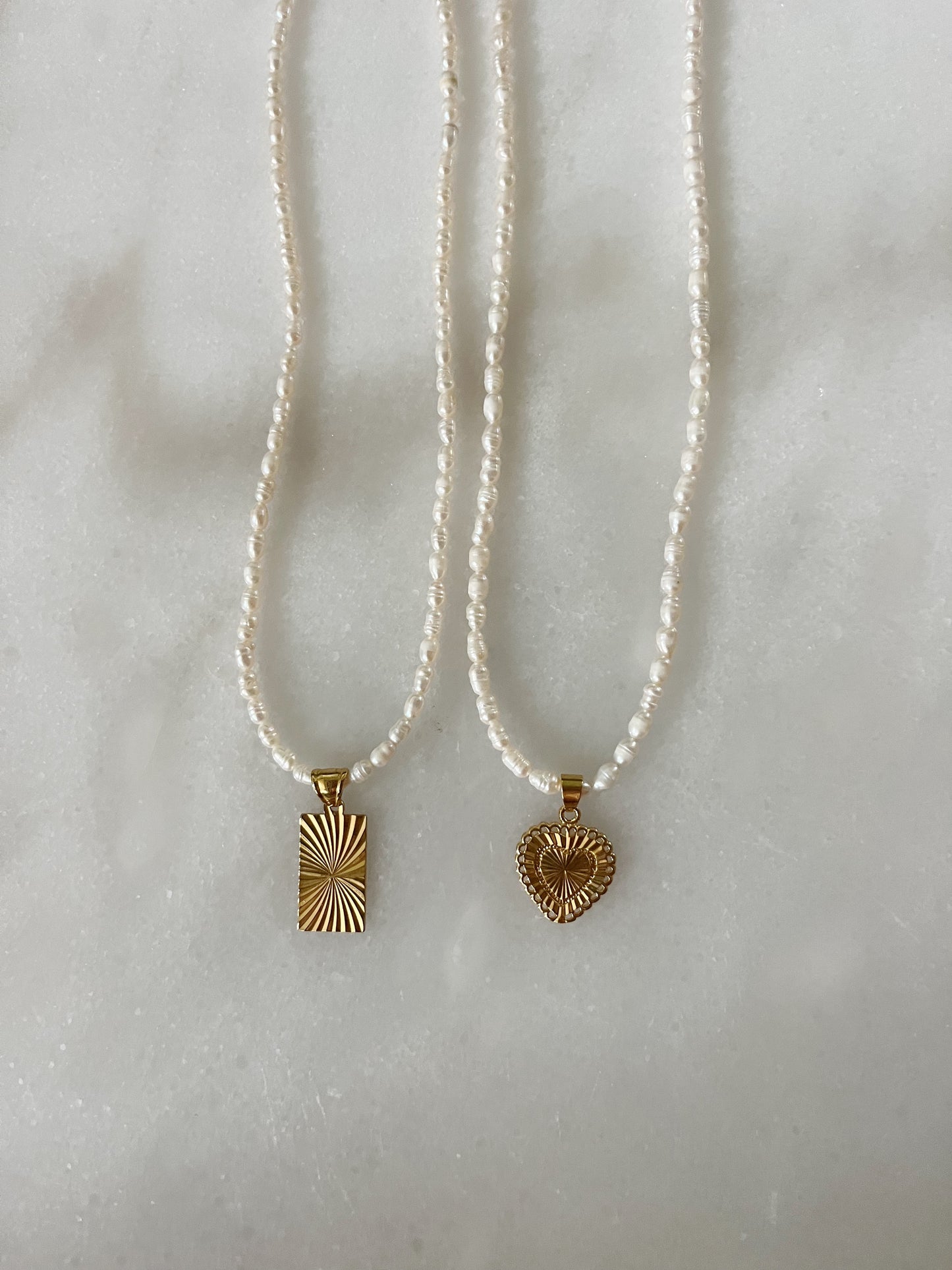 KR Sunburst Pearl Necklace