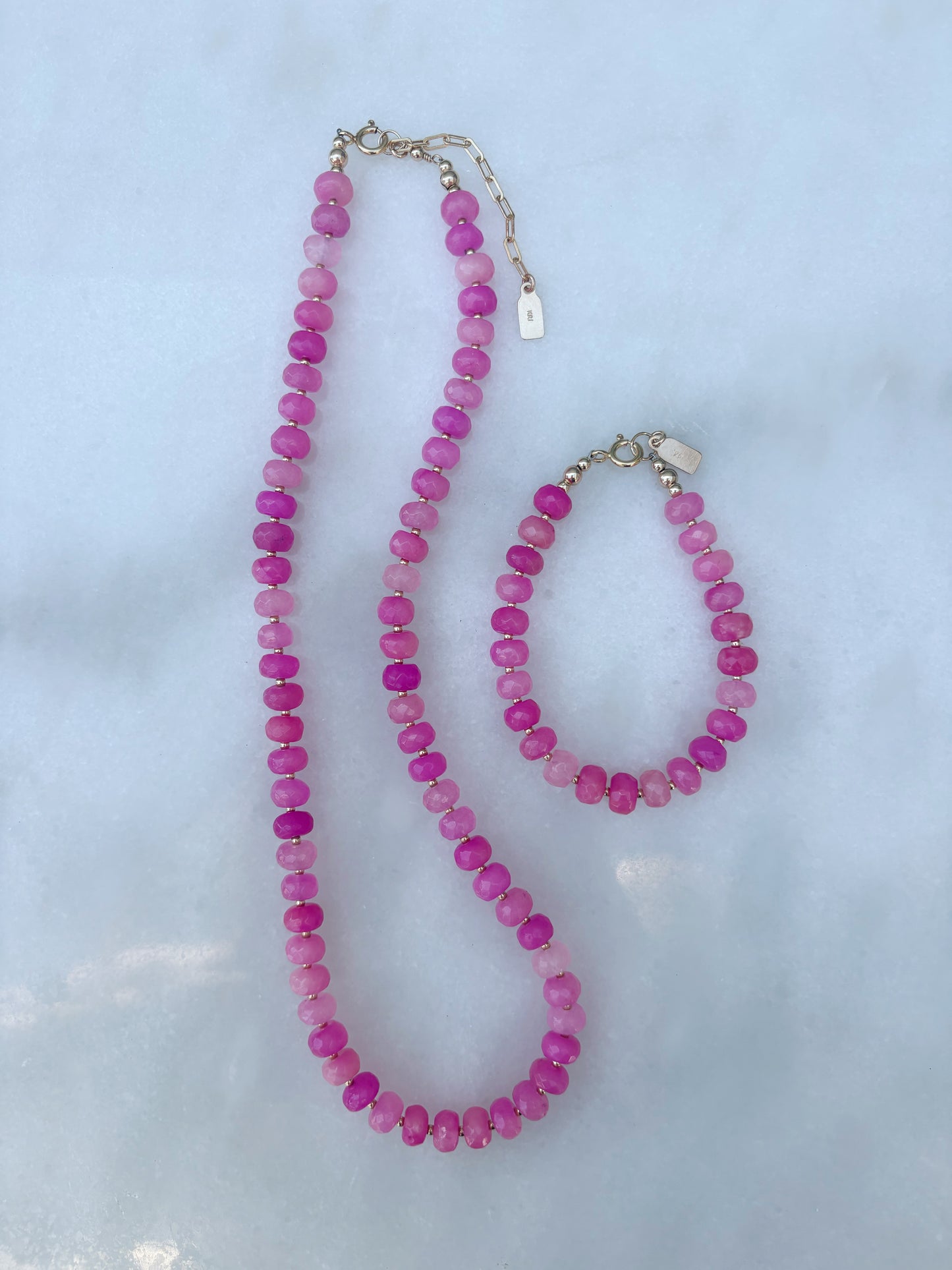 Hot Pink Jade Bracelet