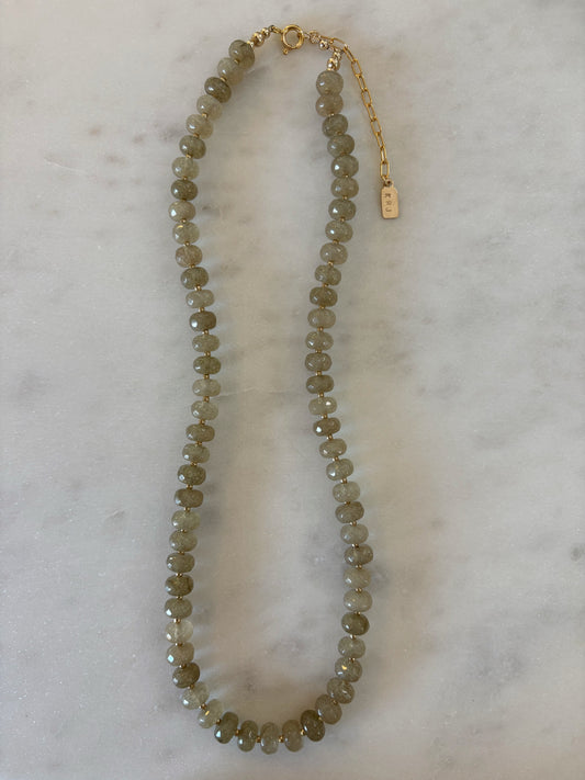 Toasted Coconut Jade Layering Necklace