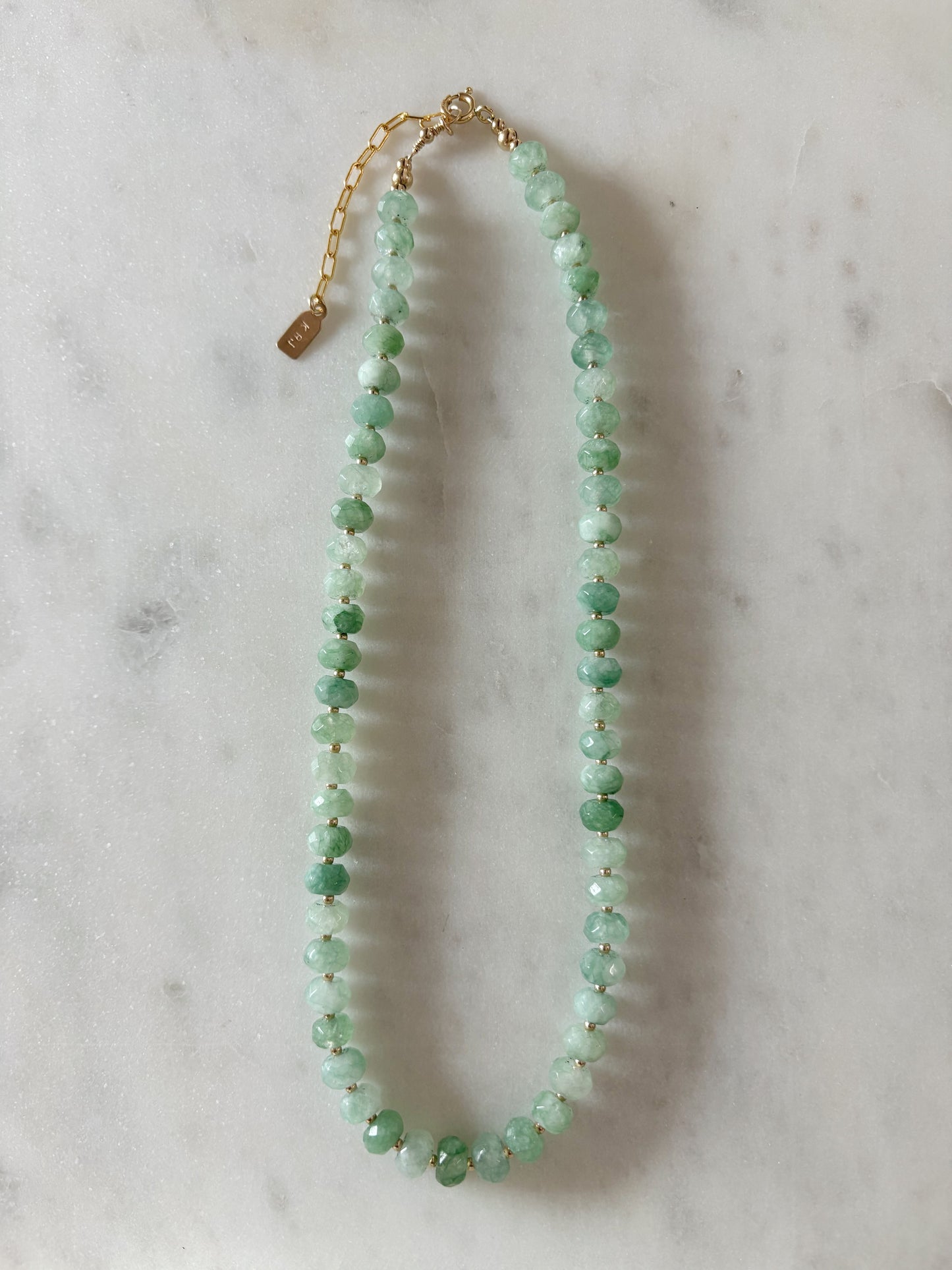 Mint Green Jade Layering Necklace