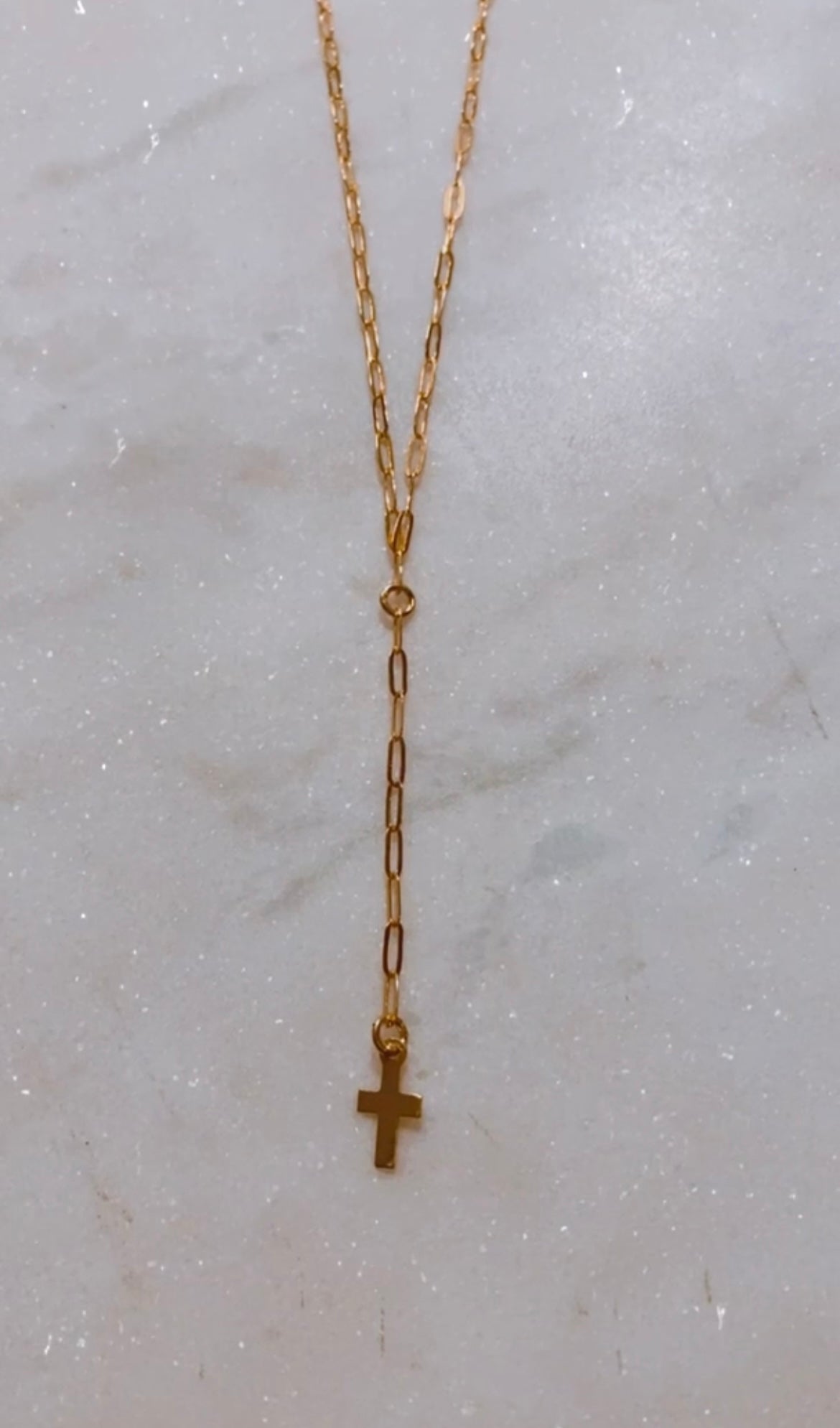 Drop Down Cross Necklace