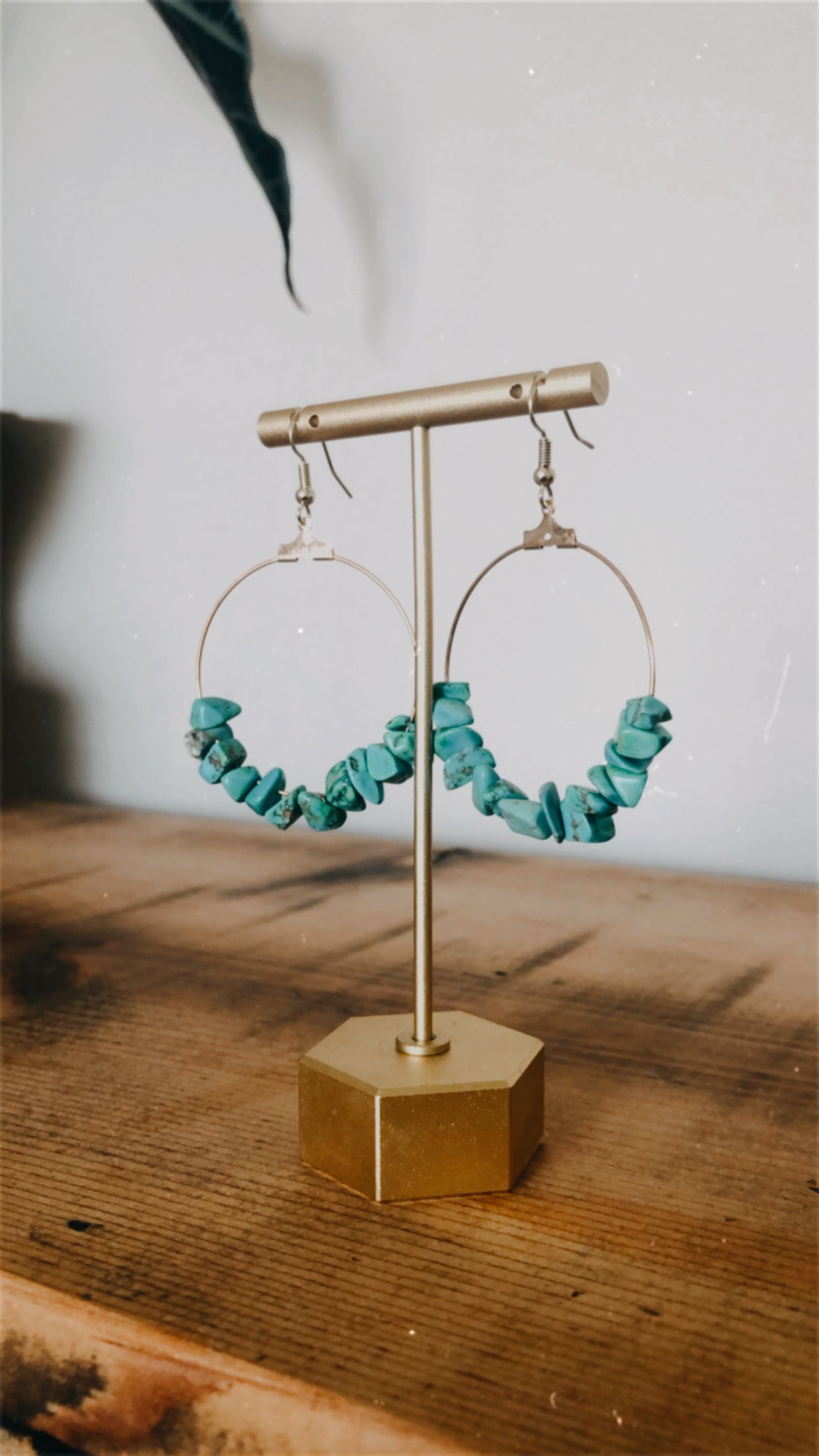 TURQUOISE JASPER HOOPS