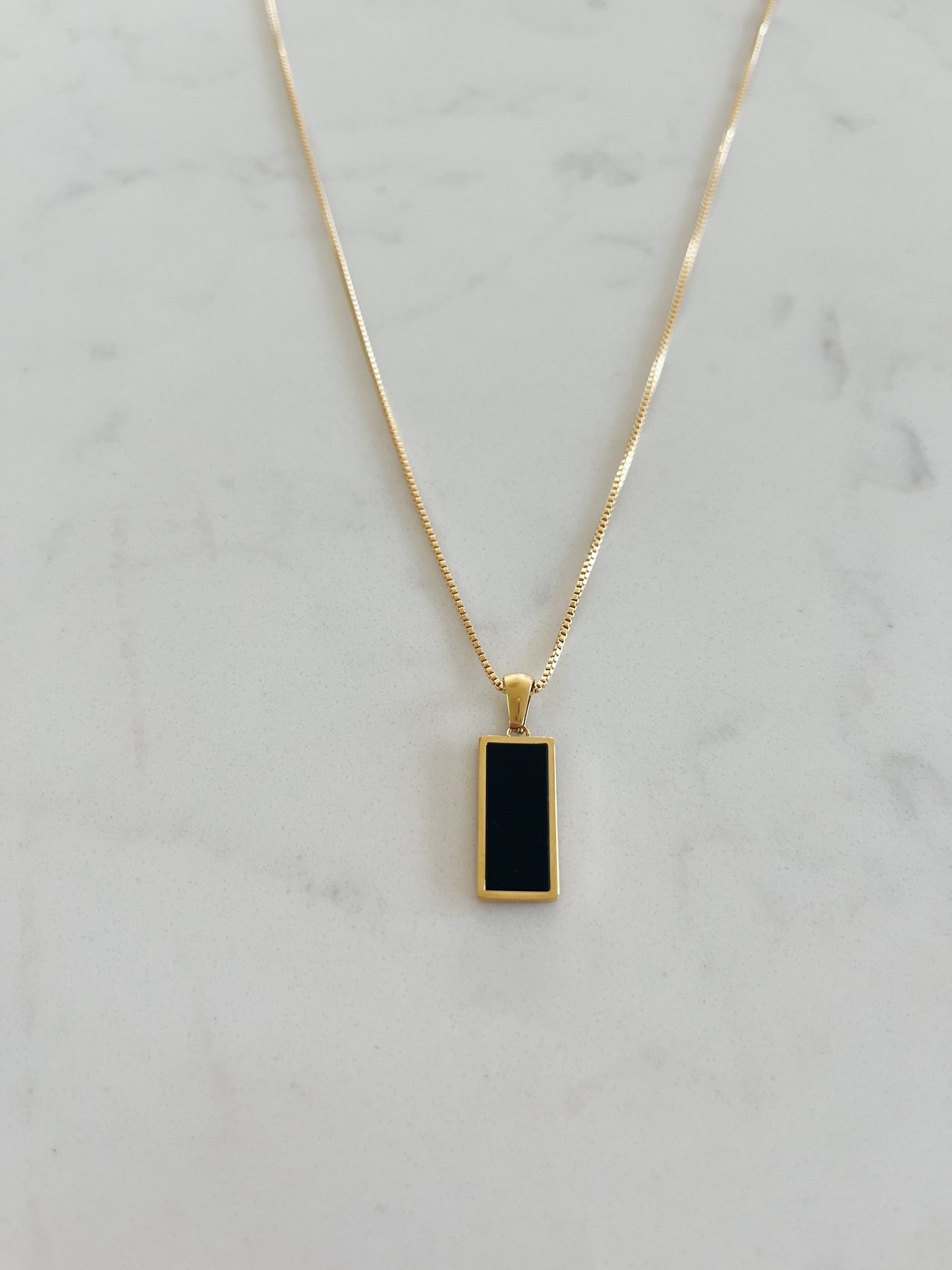 Large Onyx Pendant Necklace