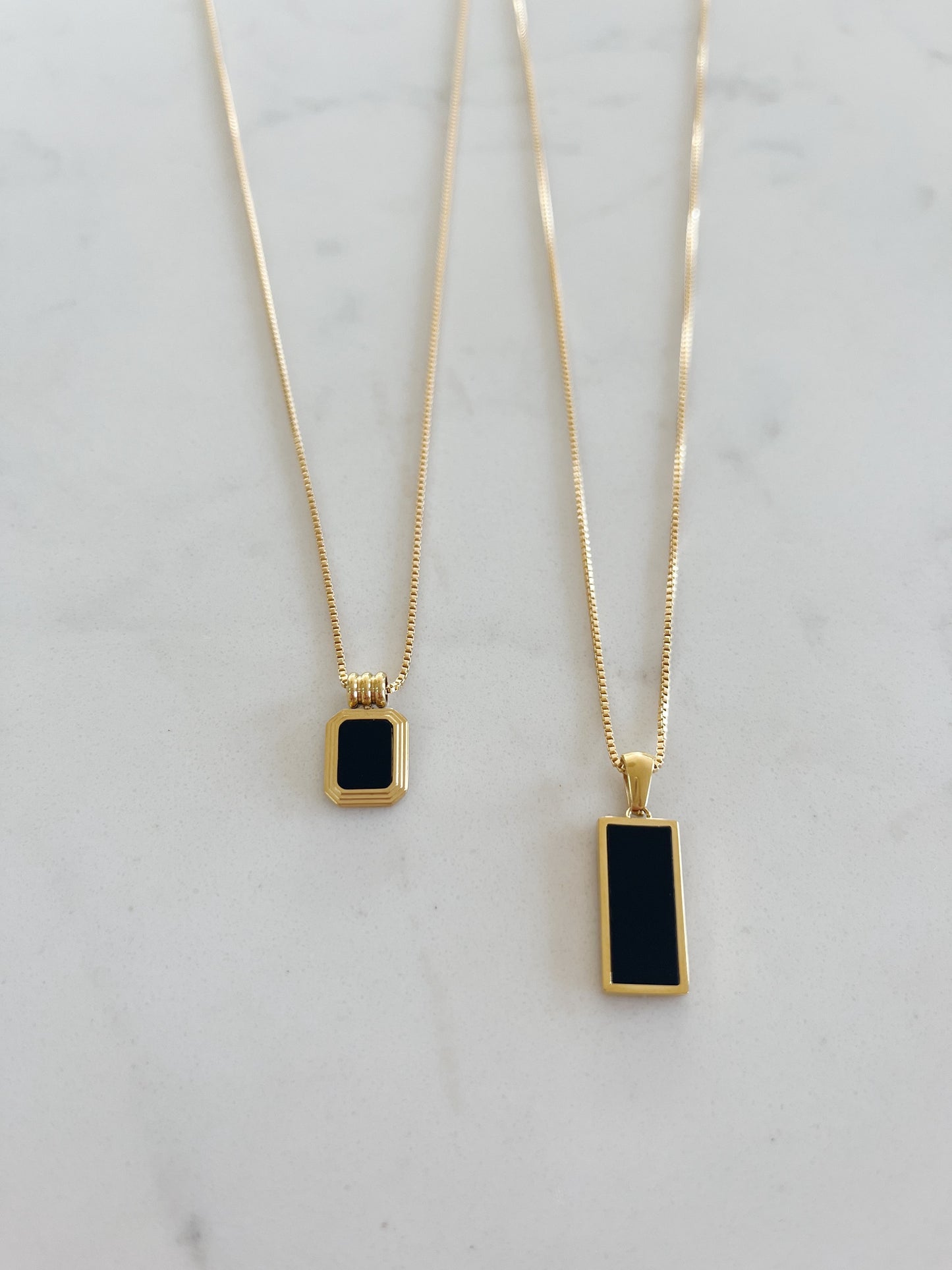 Large Onyx Pendant Necklace