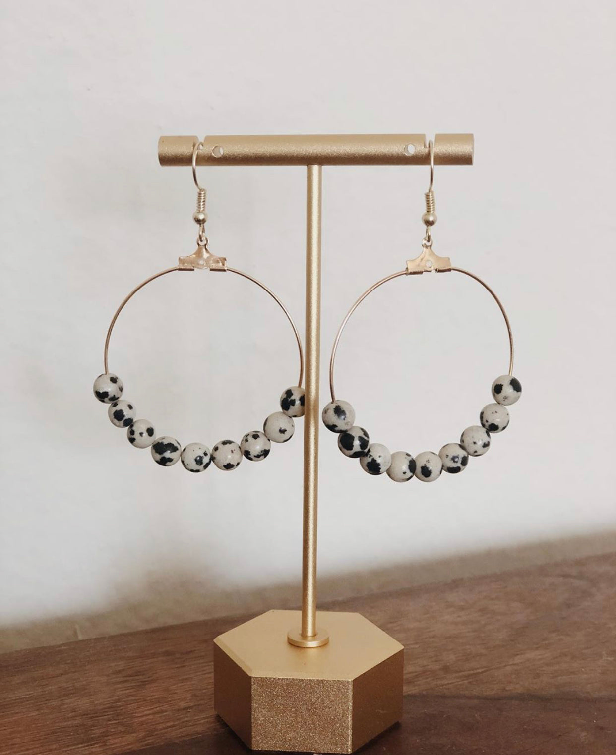 DALMATIAN JASPER HOOPS