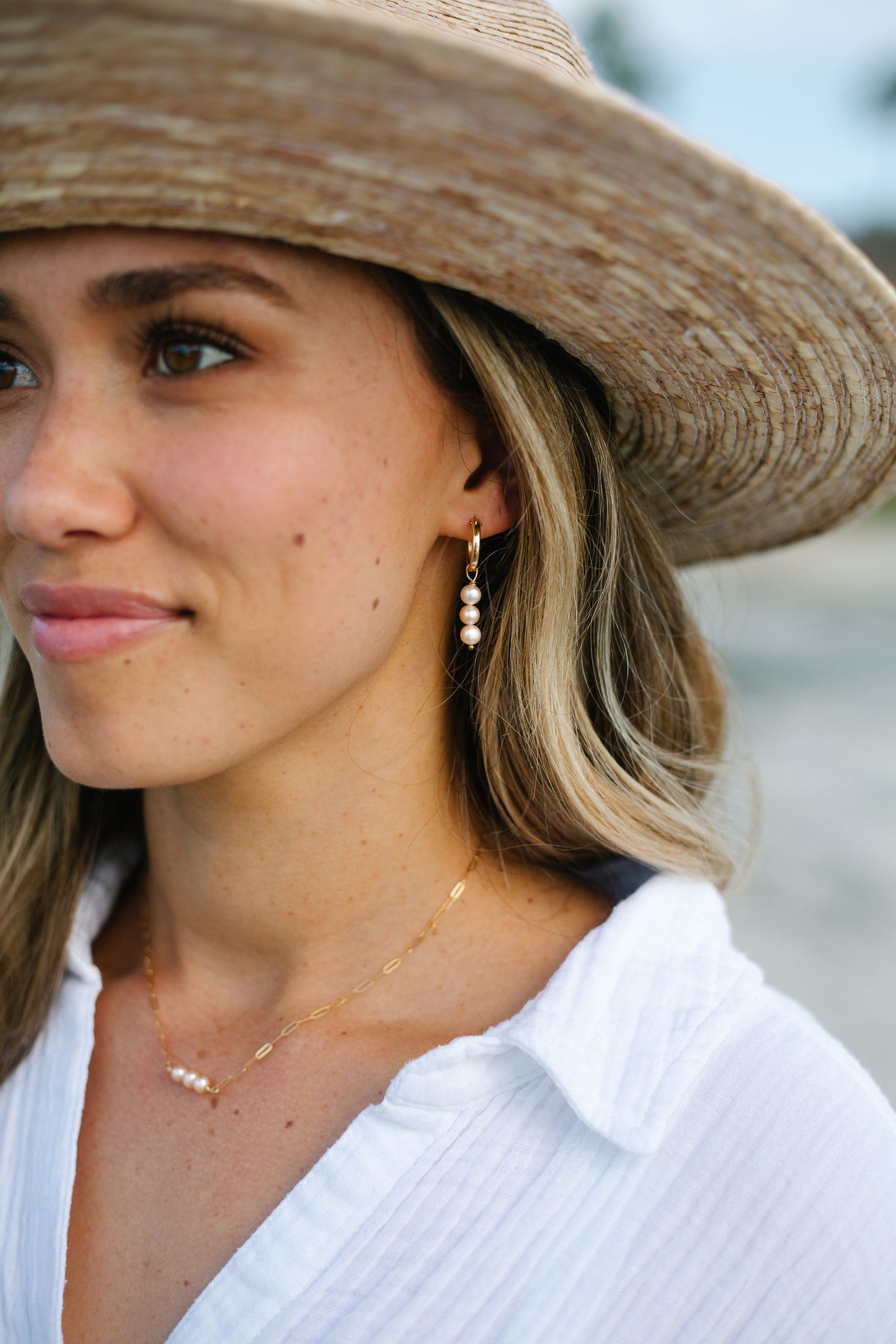 Triple Petite Pearl Necklace