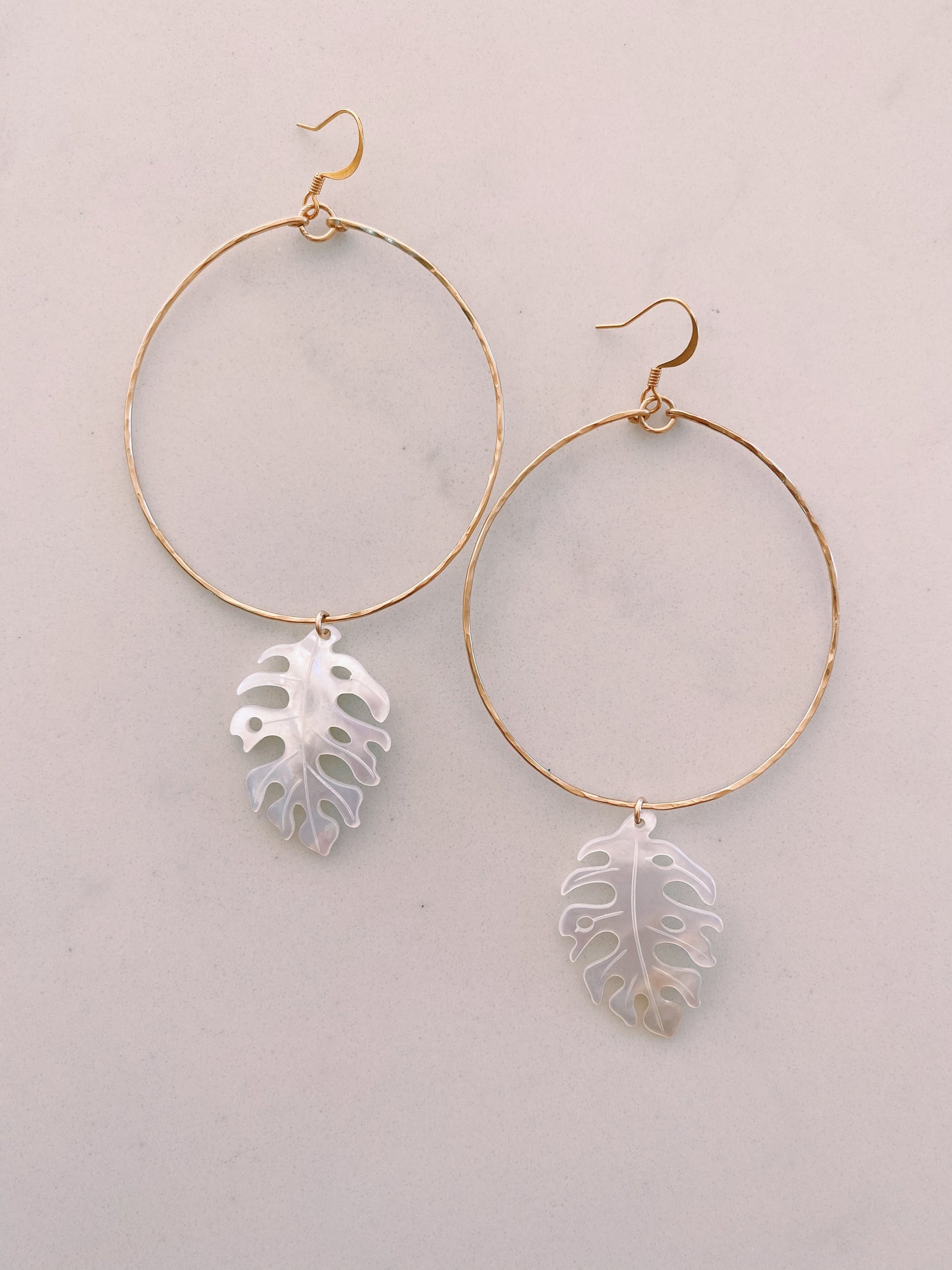 KR Gold Filled Monstera Hoops