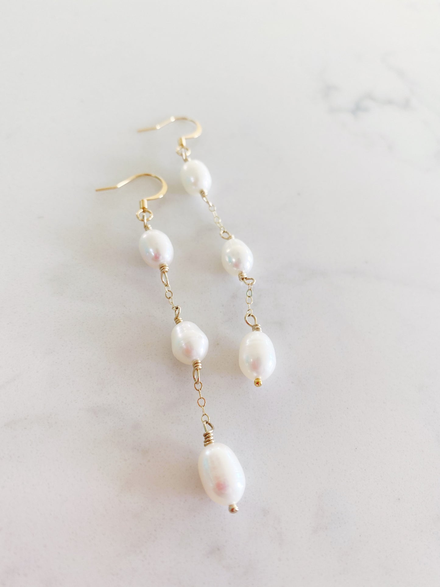 KR Triple Pearl Earrings