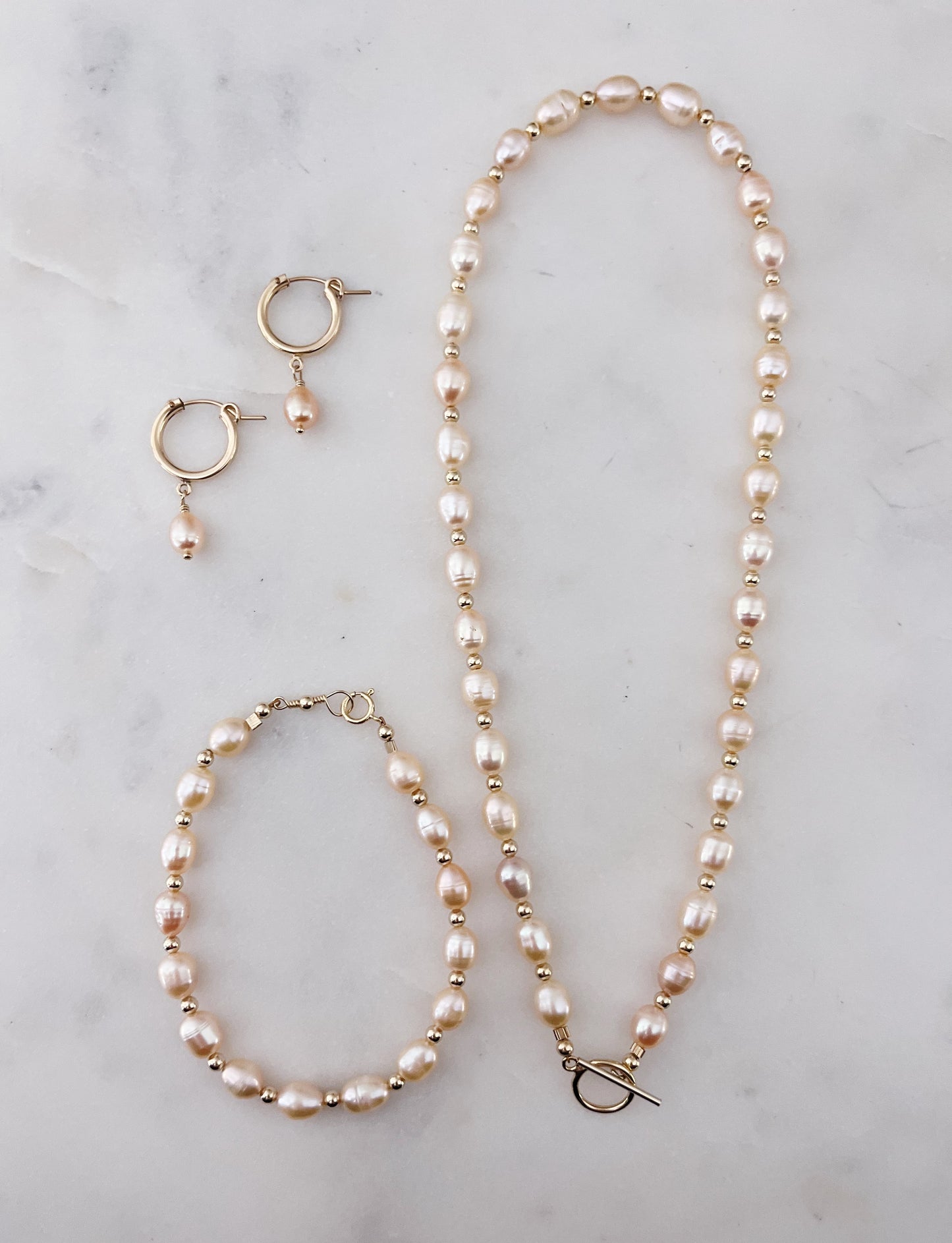 LUXE Pink Pearl Bracelet