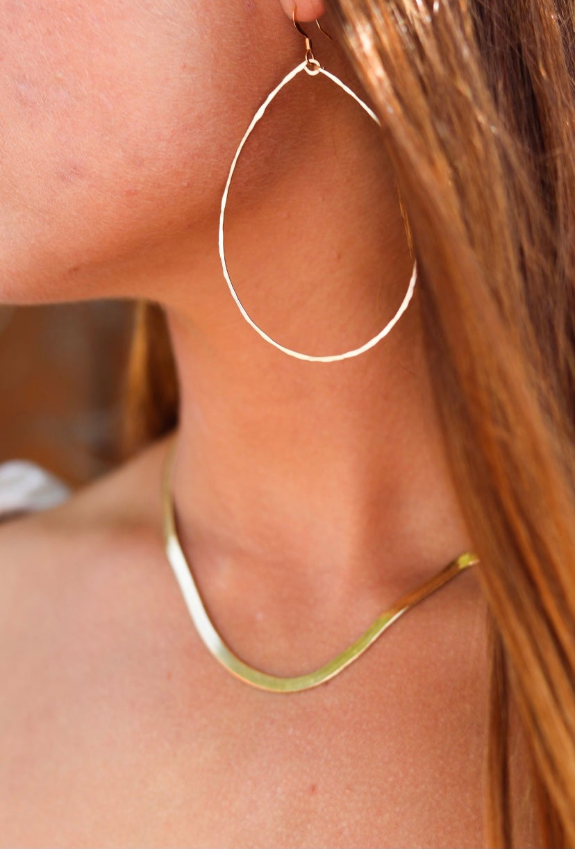 KR Hammered Teardrop Earrings
