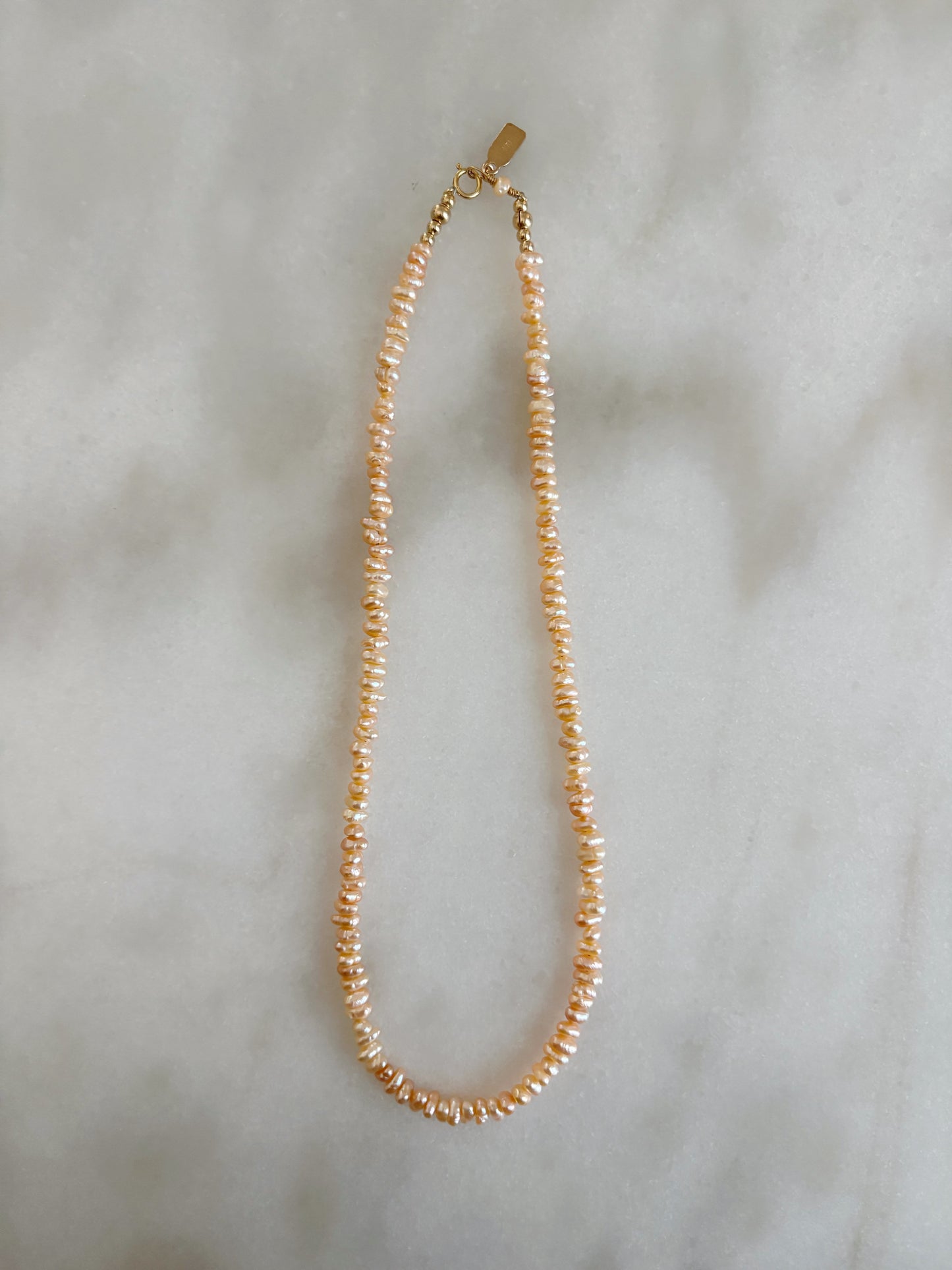 Peachy Keen Pearl Necklace