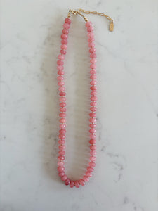 Watermelon Jade Layering Necklace