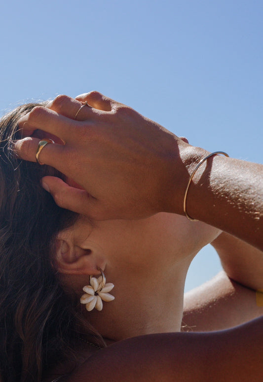 KR Gold Cuff Bracelet
