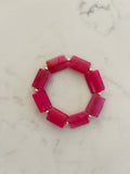 Pink Jade Lovey Bracelet