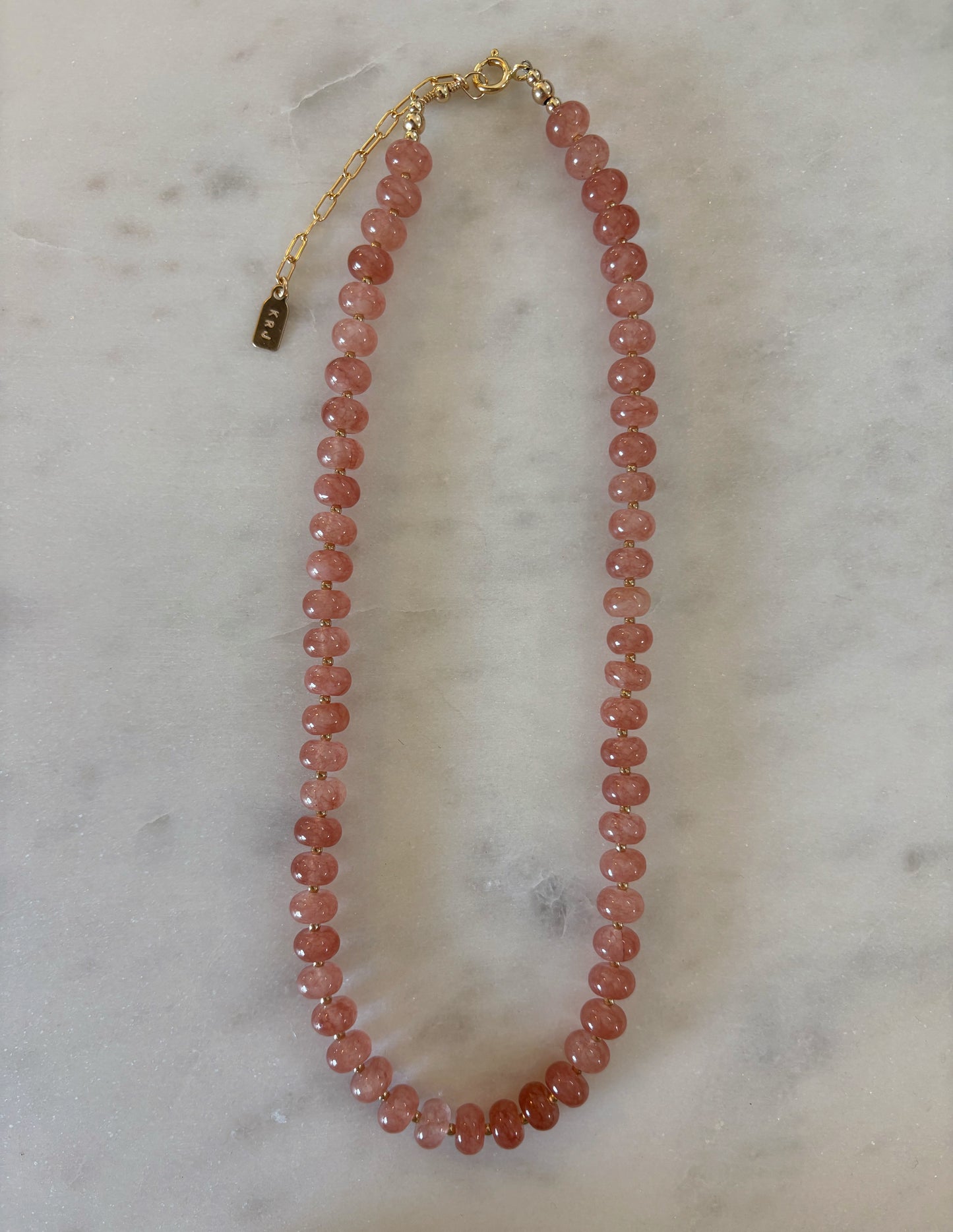 Sunstone Jade Layering Necklace
